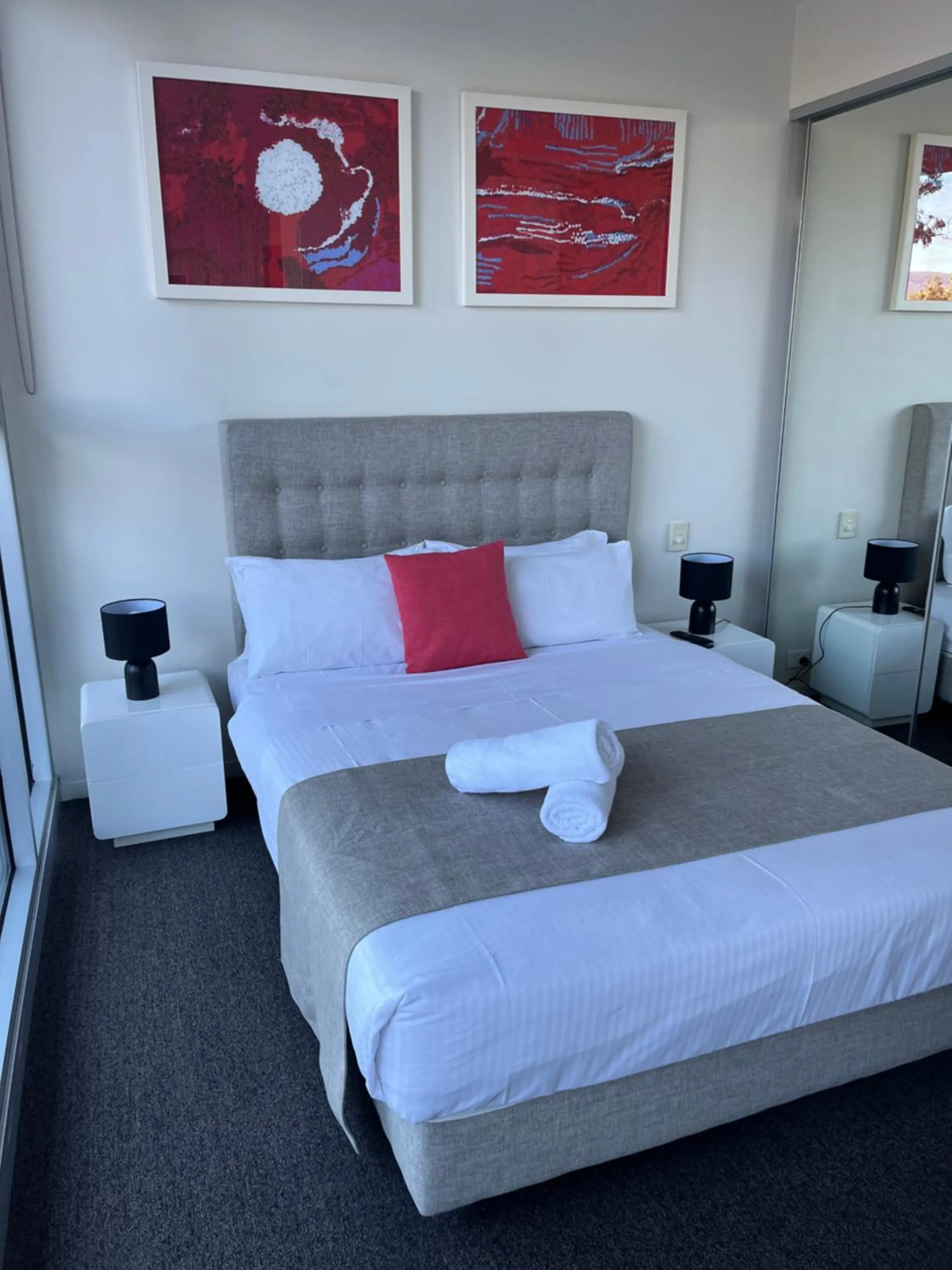 Bed in Tasha's Apartments on Warwick