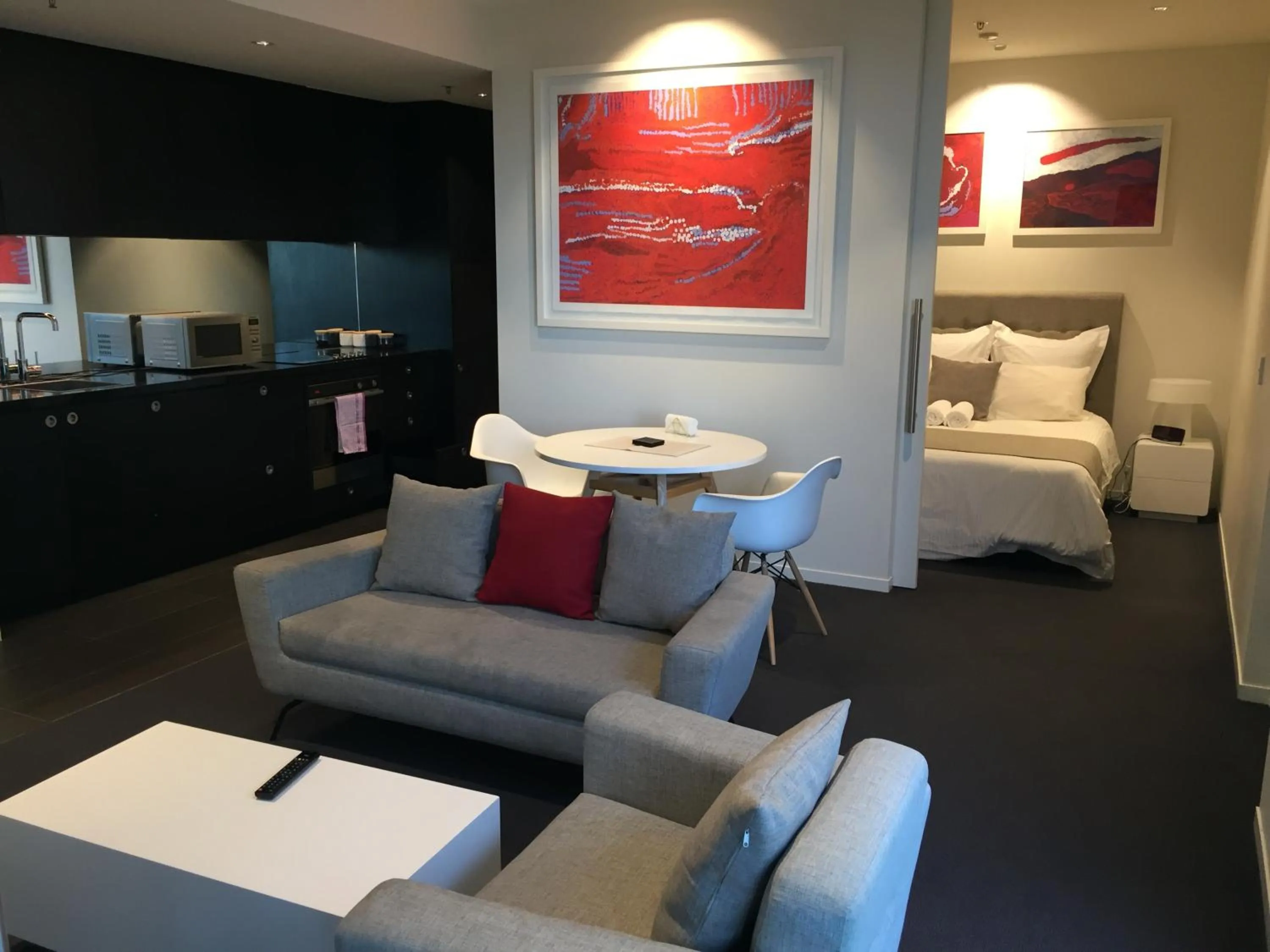 Bed in Tasha's Apartments on Warwick