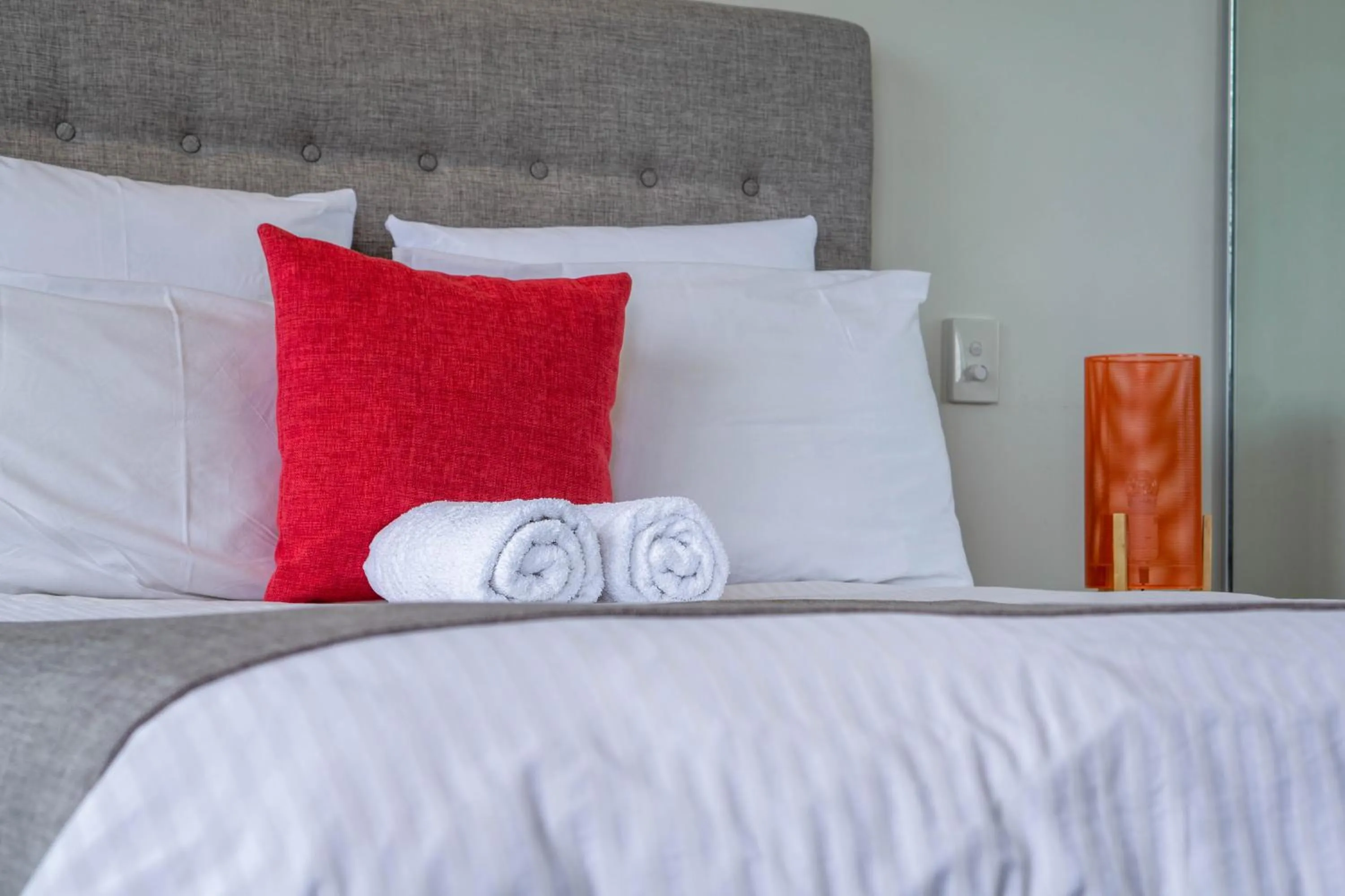 Bed in Tasha's Apartments on Warwick