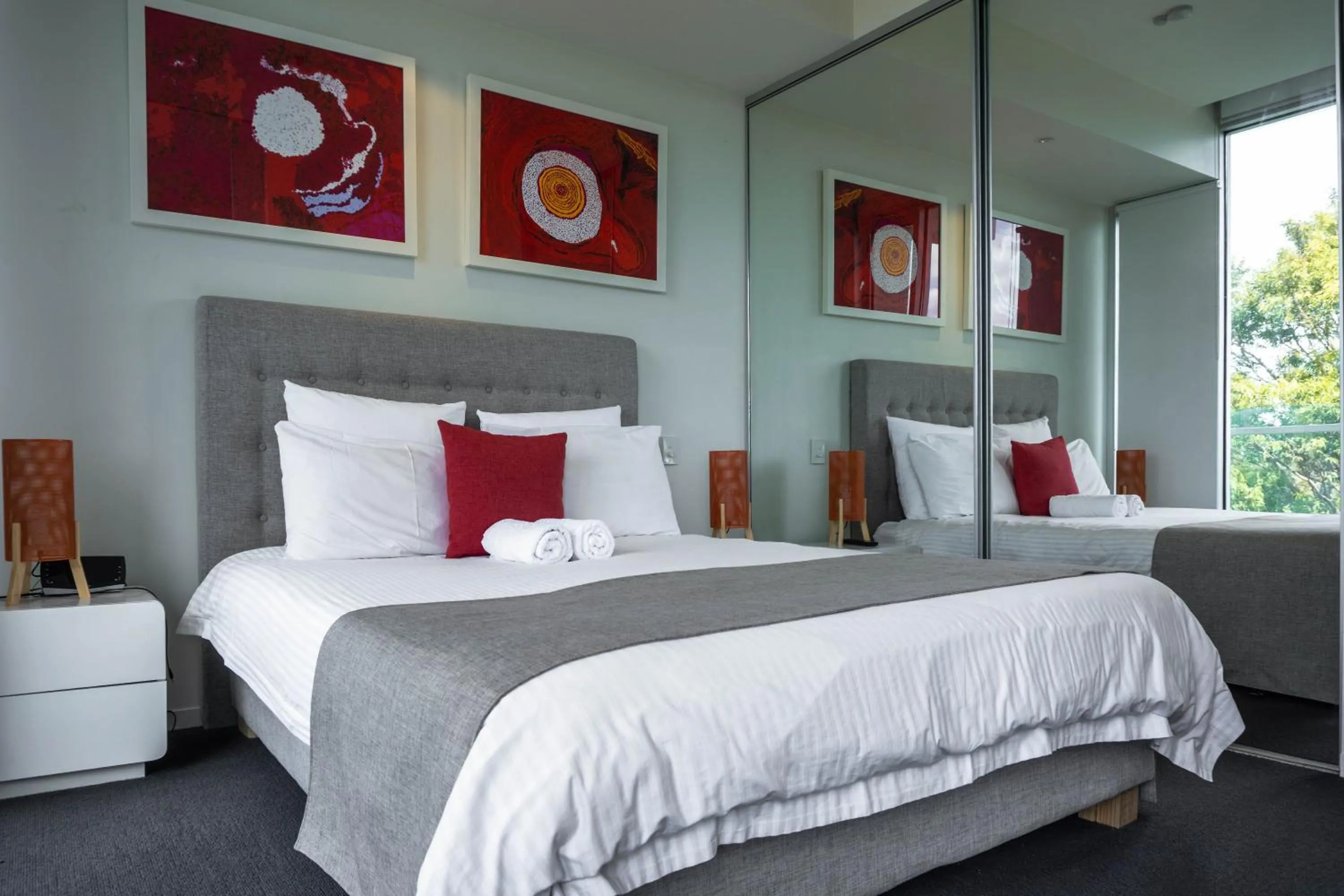 Bed in Tasha's Apartments on Warwick