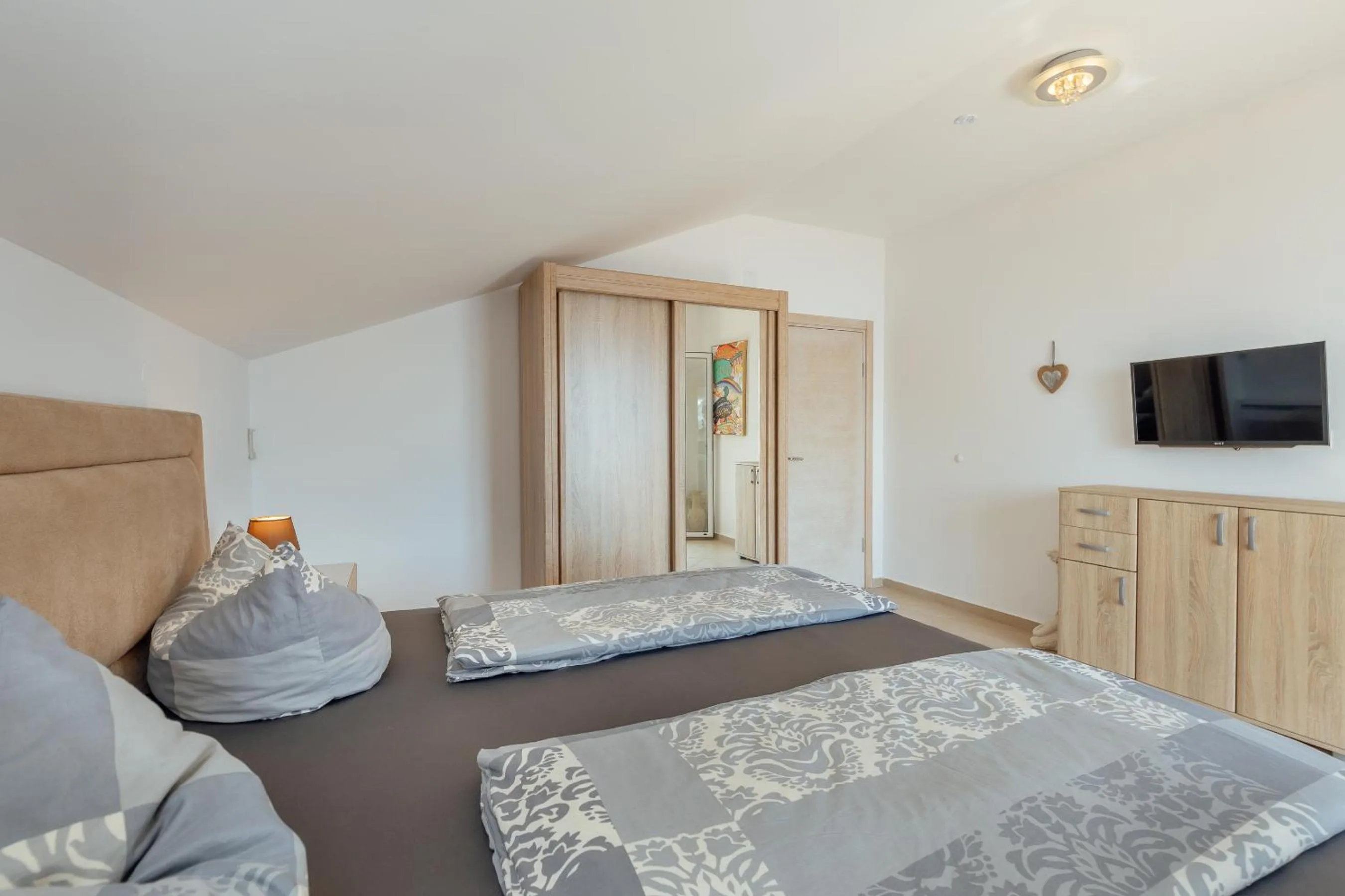 Bedroom, Bed in Apartment Penthouse Savina