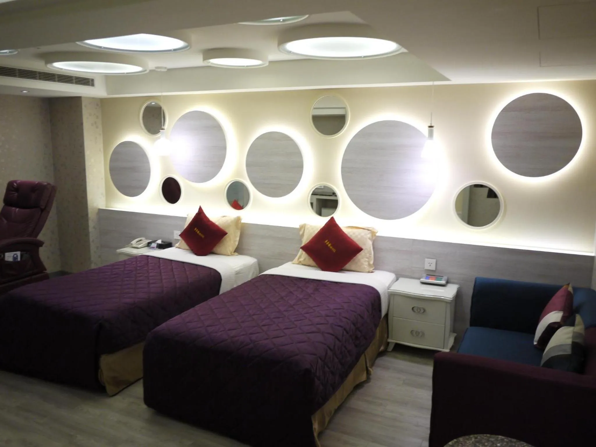 Bed in Surreal Motel