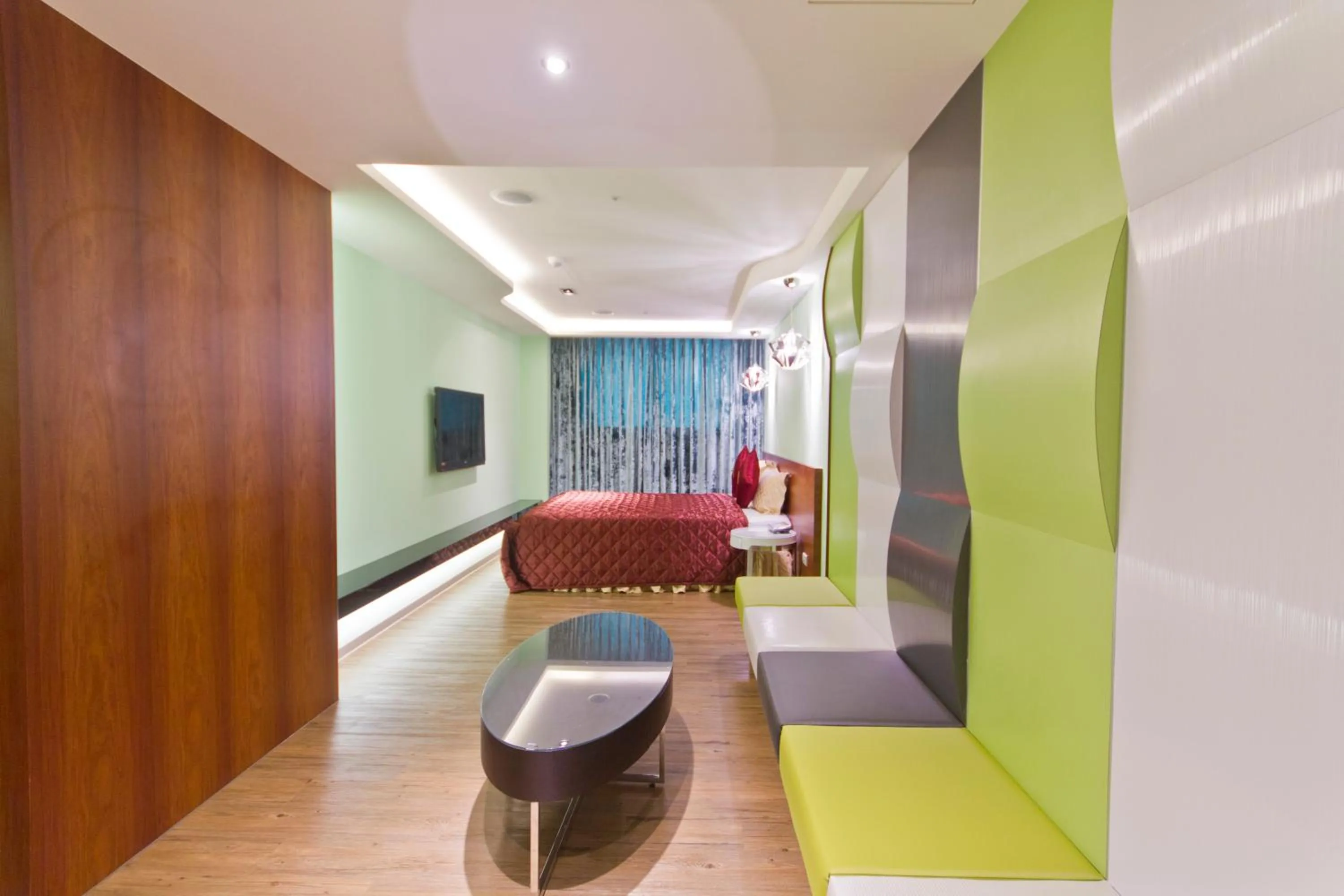 Bed in Surreal Motel