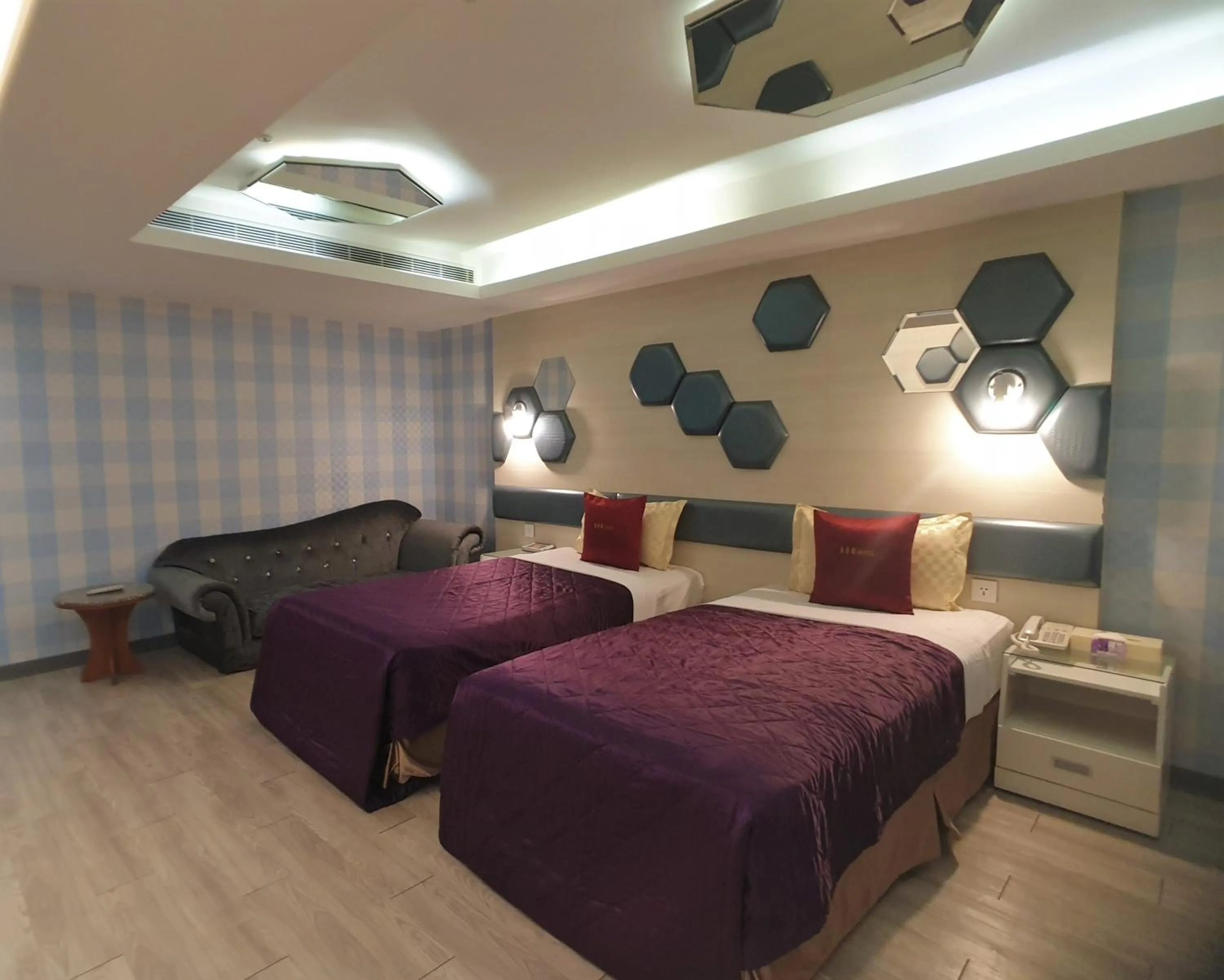 Bed in Surreal Motel