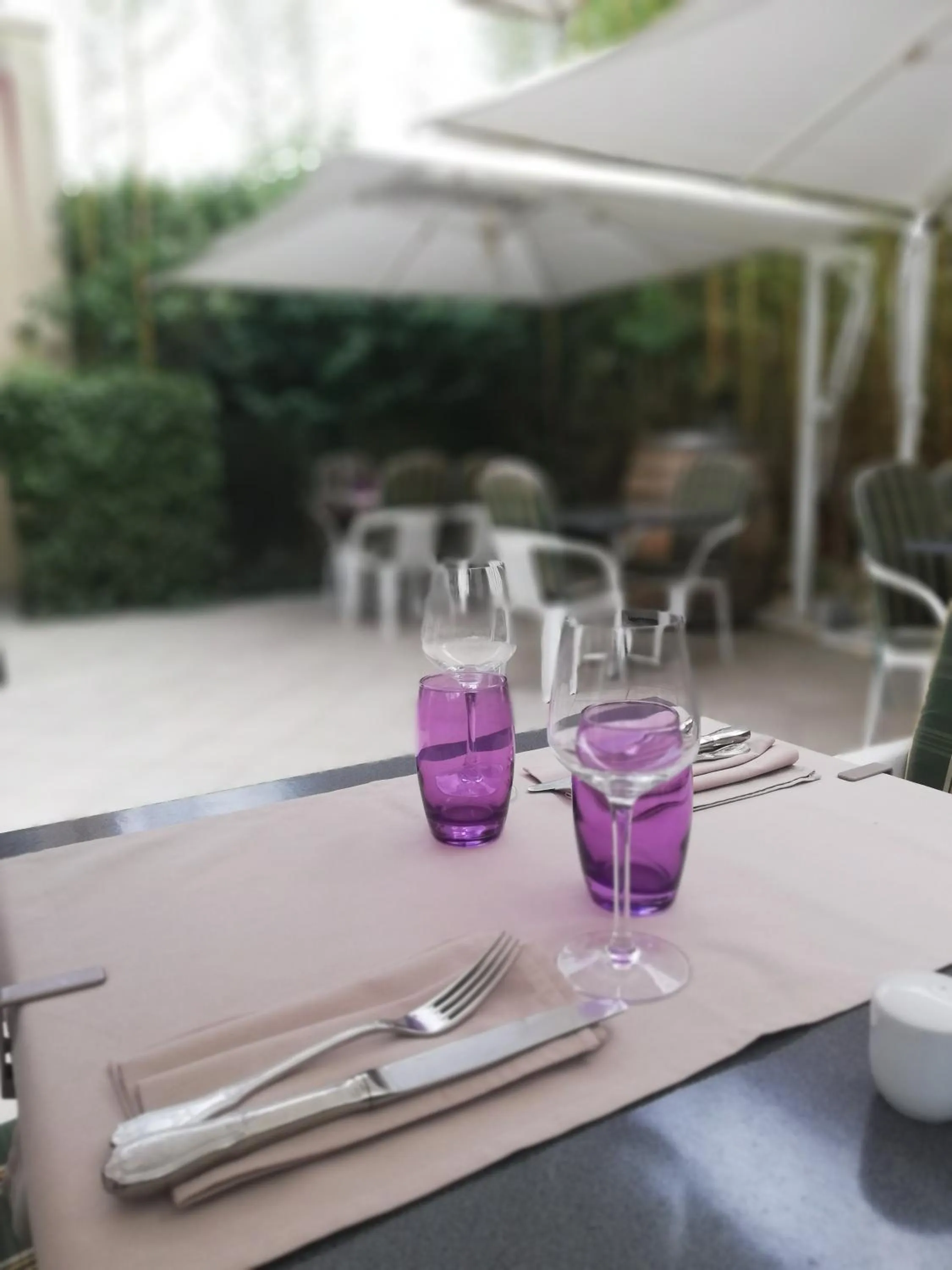 Balcony/Terrace in Logis Hotel Restaurant l'Orée Des Bois