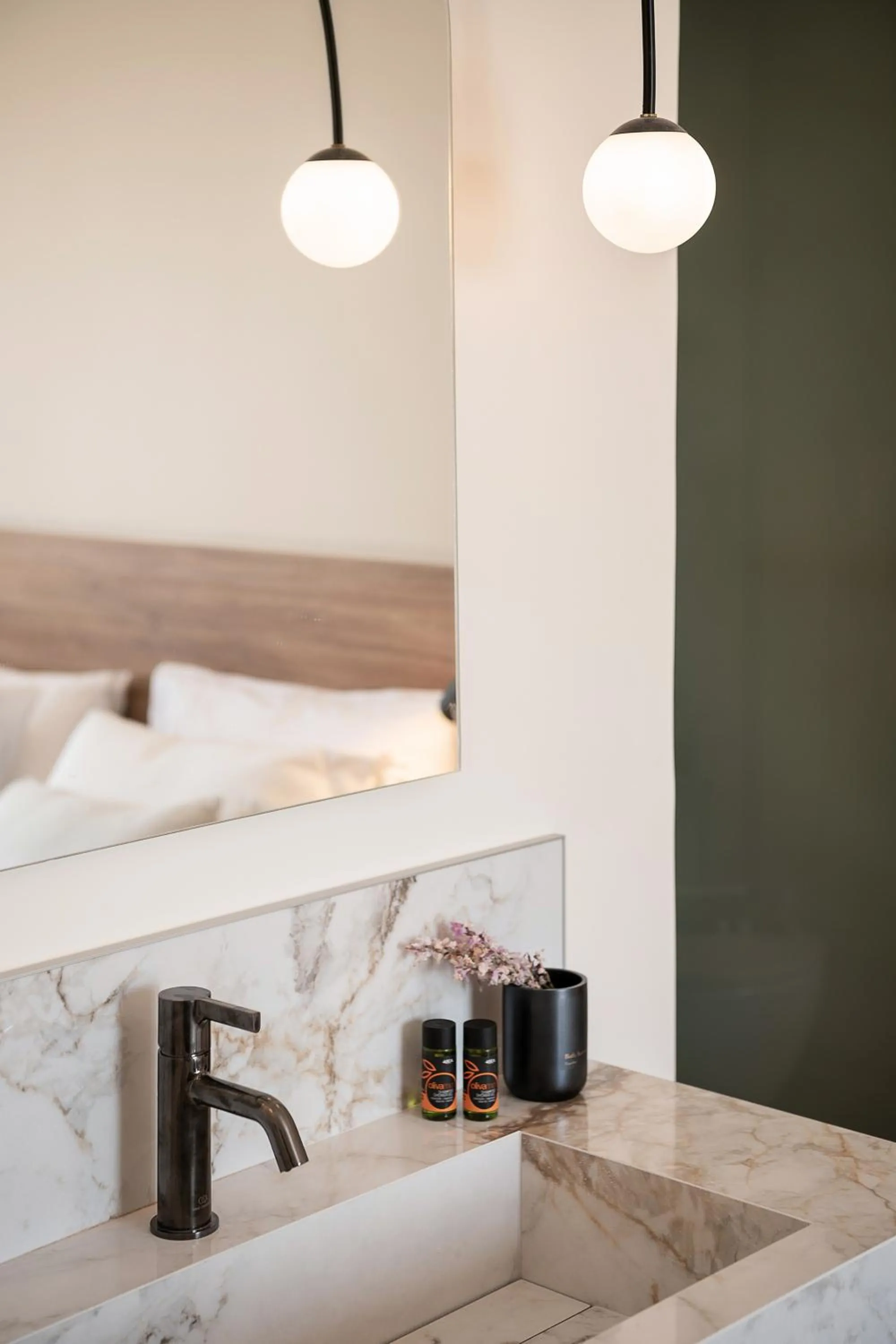 Bed in Amphitrite Hotel