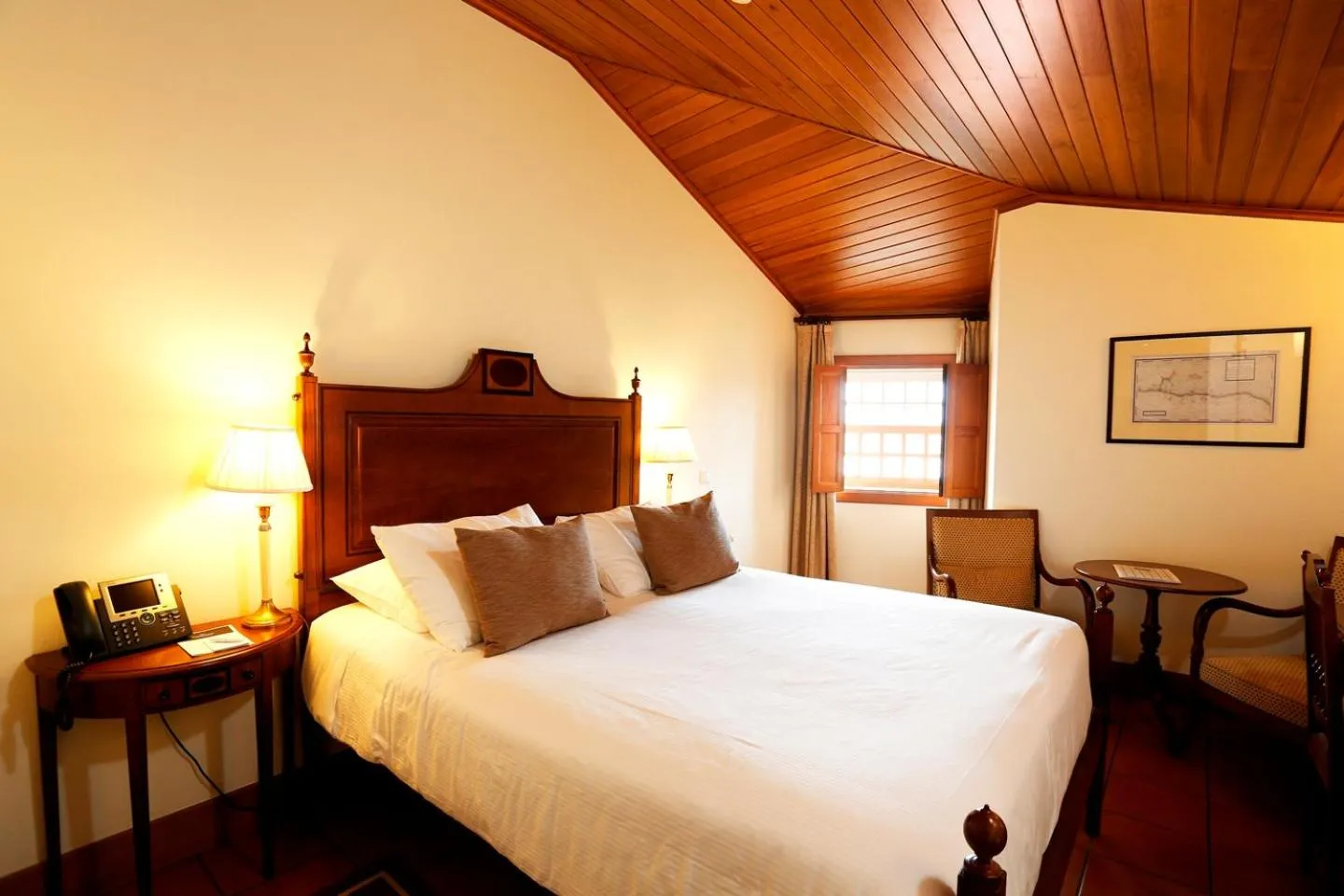 Decorative detail, Bed in Parador Casa Da Insua