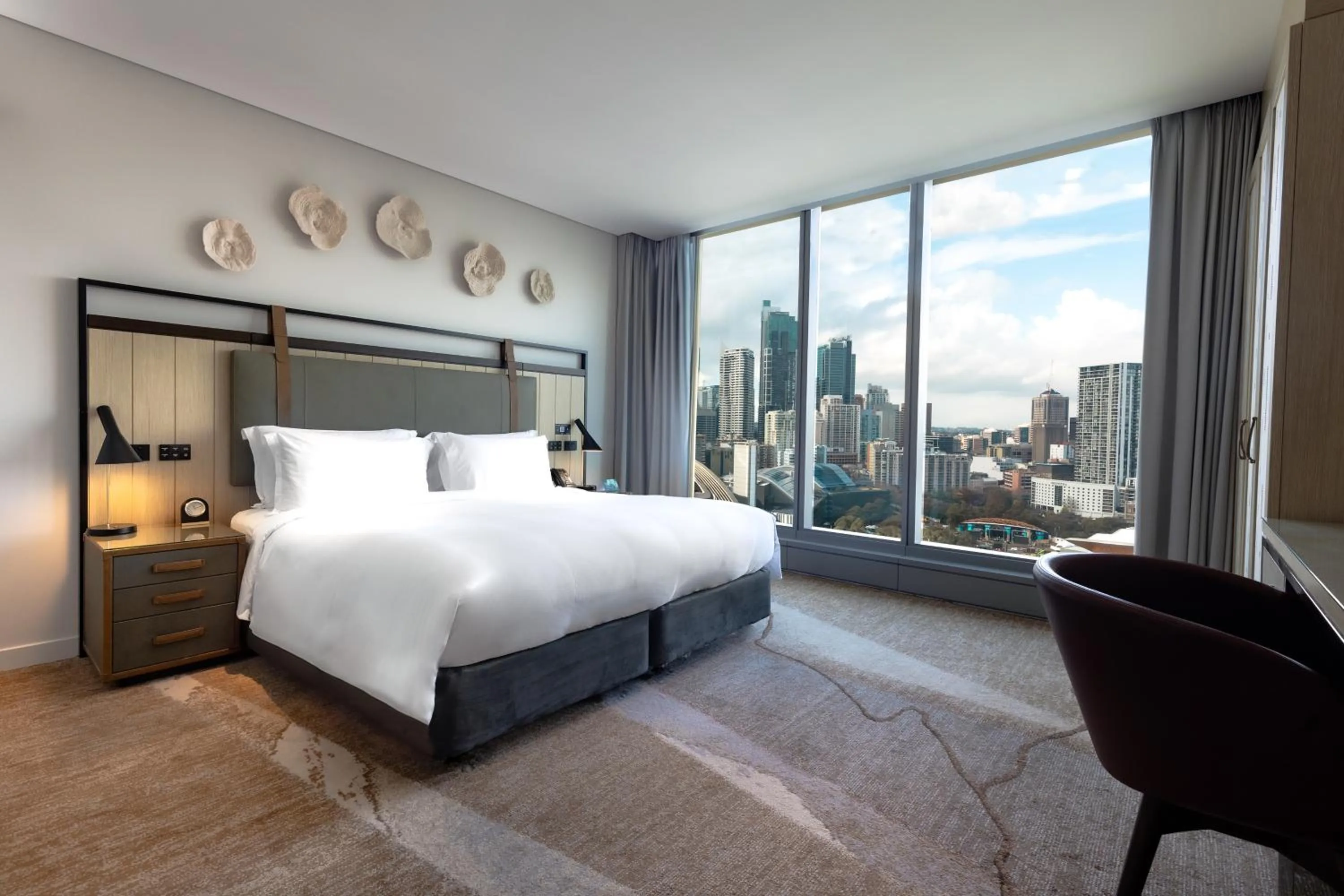 Bed in Sofitel Sydney Darling Harbour