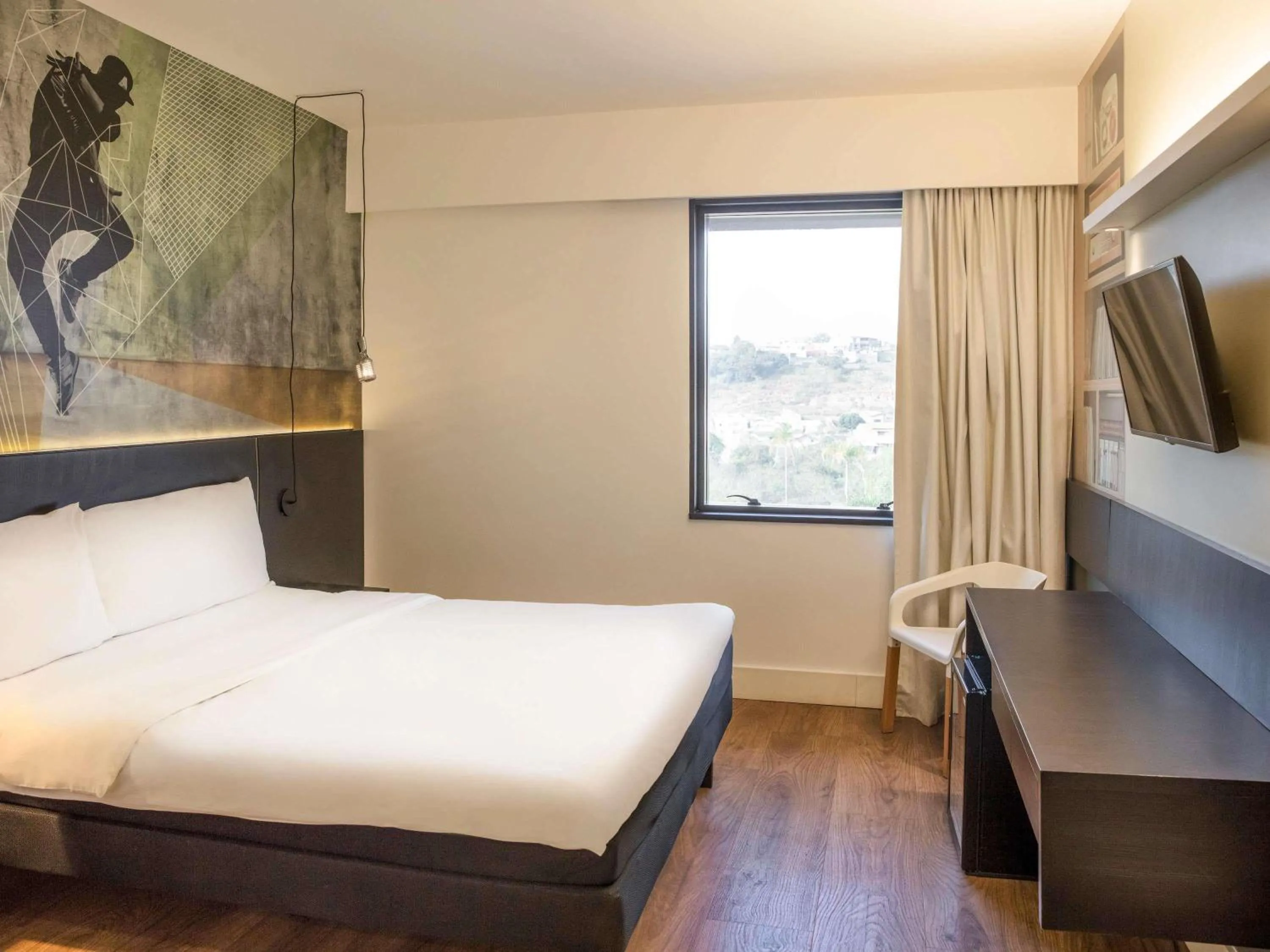 Bedroom, Bed in ibis Styles Taubate