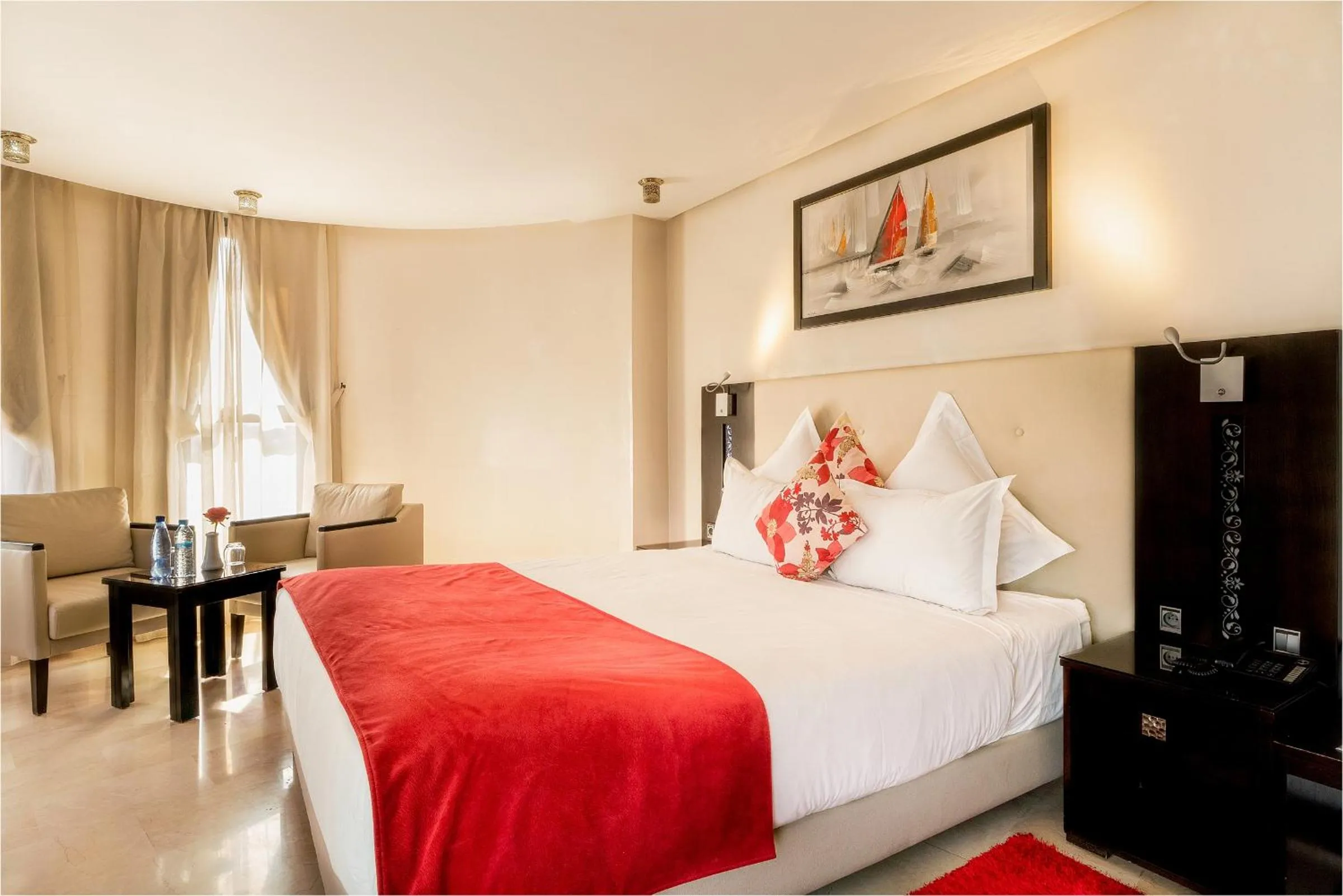 Bed in Palm Menara Hotel Marrakech