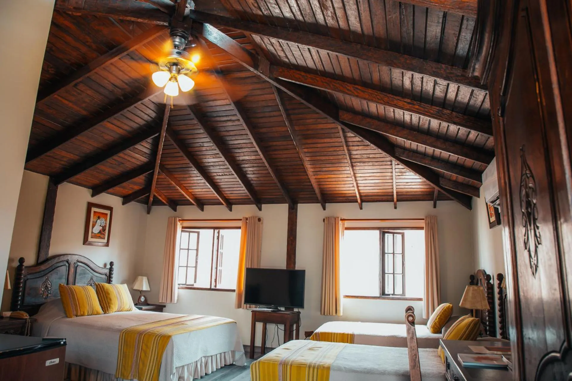 Decorative detail, Bed in Hotel Antigua Miraflores