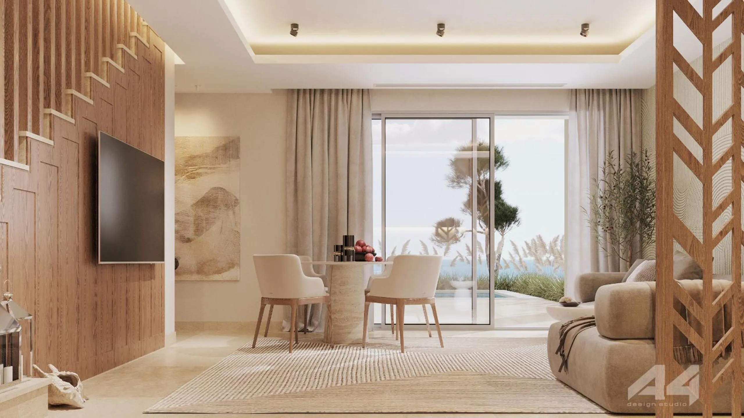 Living room in Almyros Beach