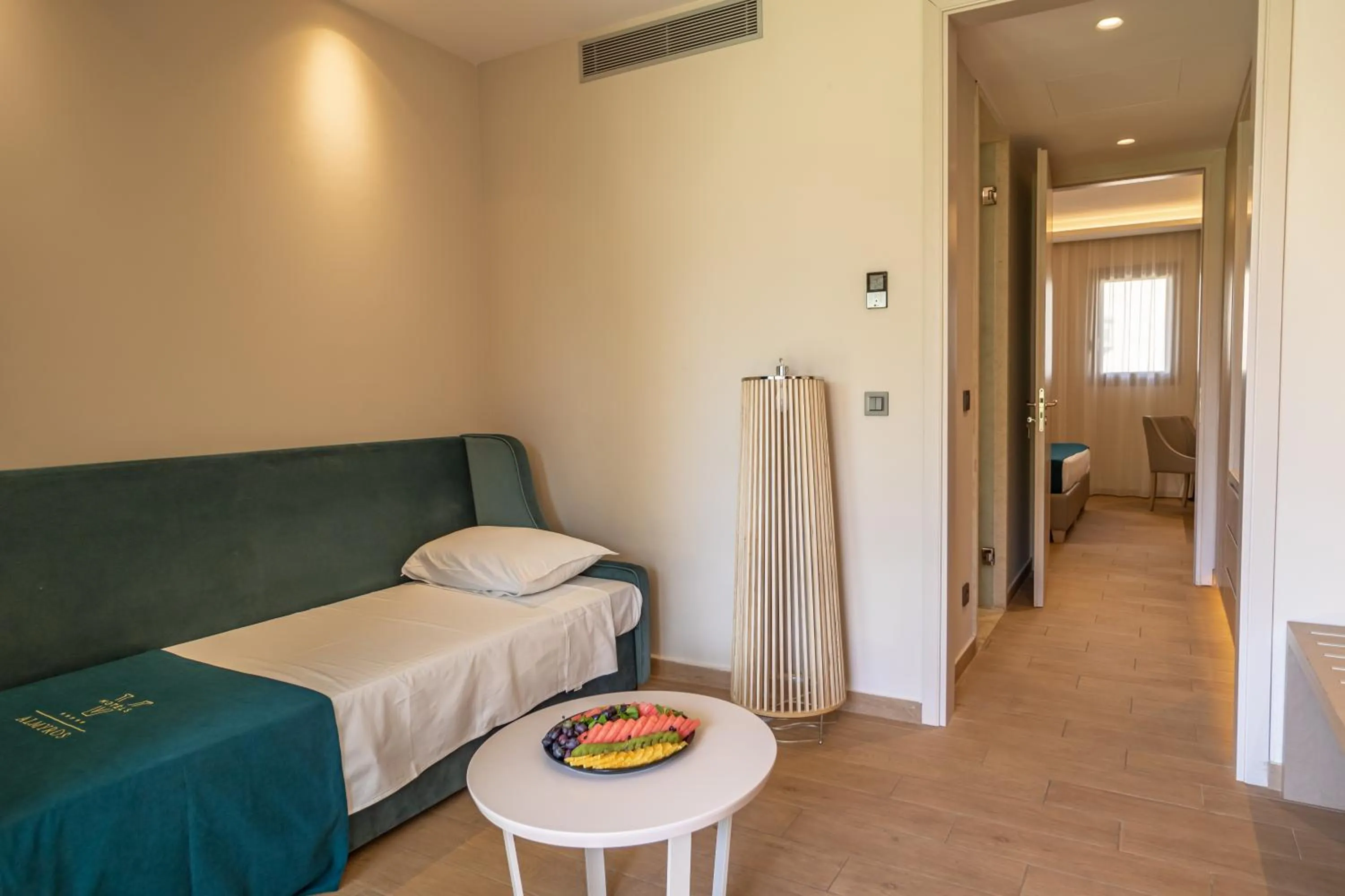 Living room, Bed in Almyros Beach