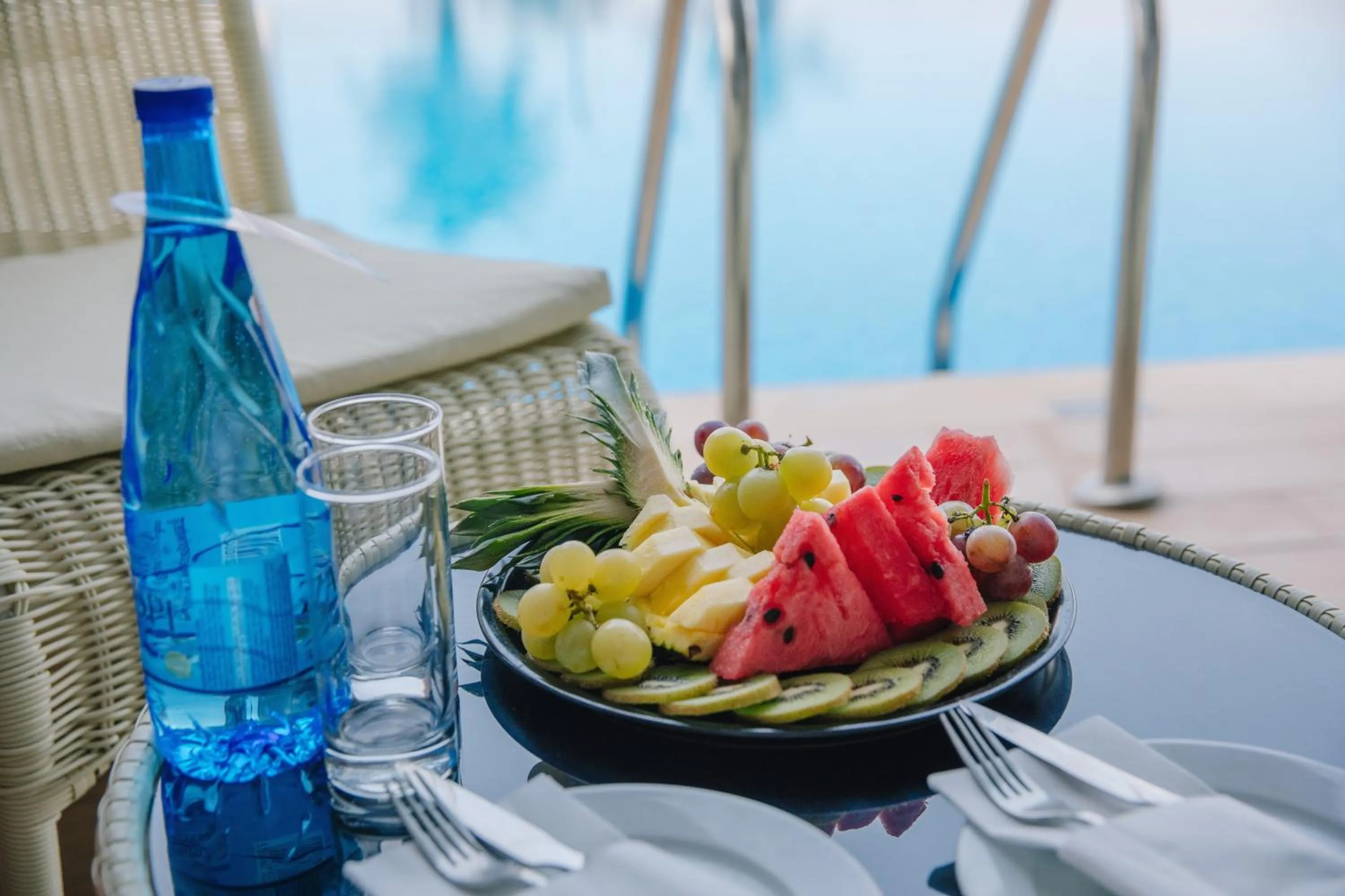 Pool view in Almyros Beach
