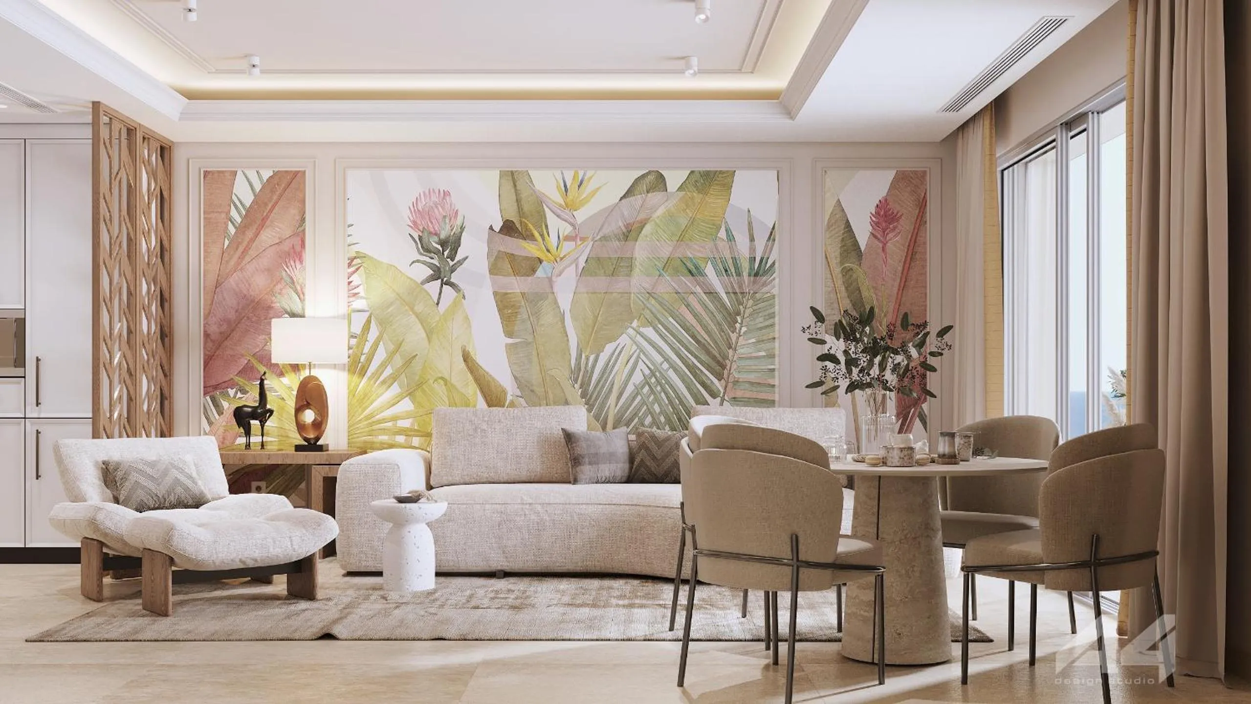 Living room in Almyros Beach