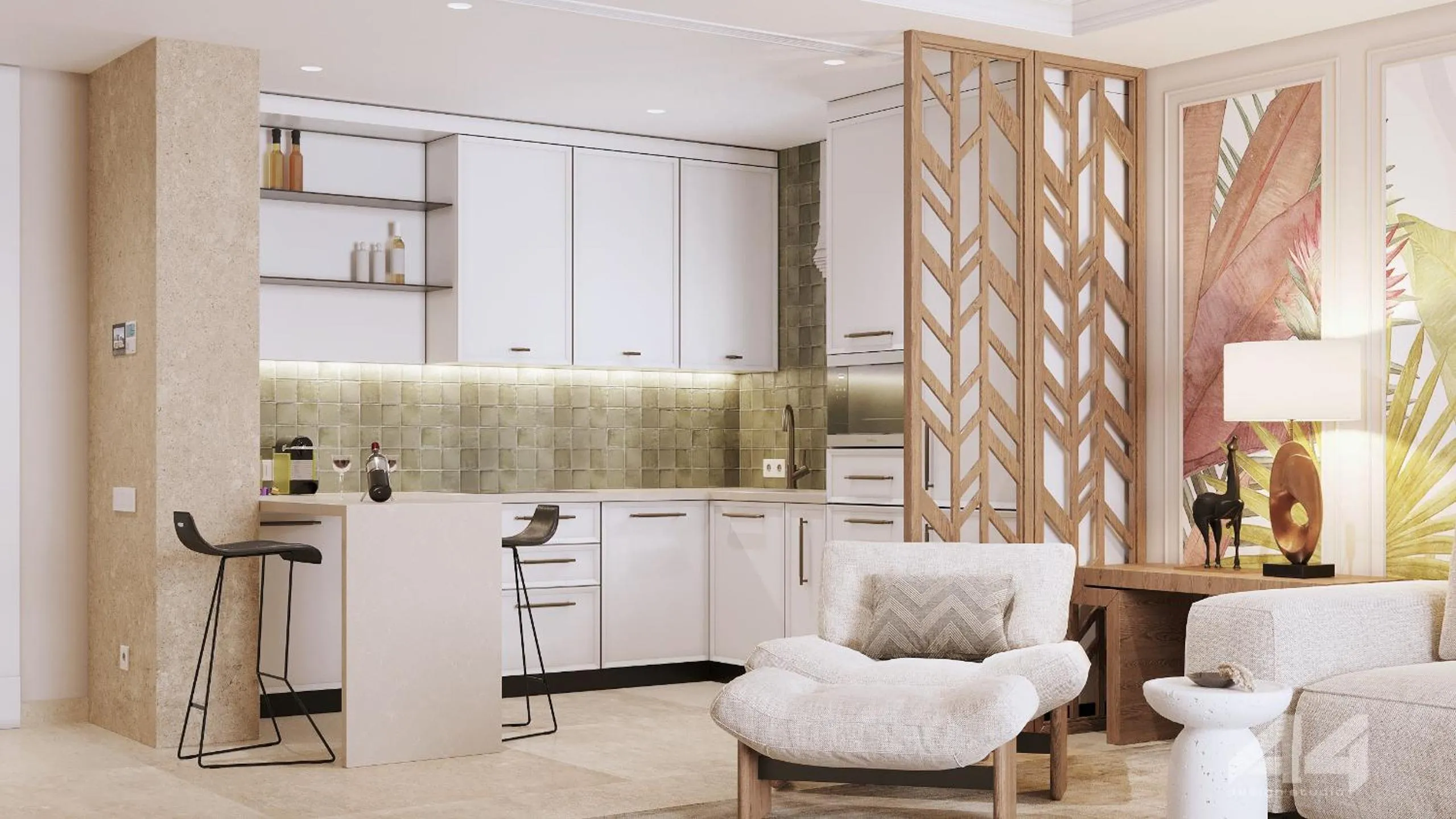 Kitchen or kitchenette in Almyros Beach