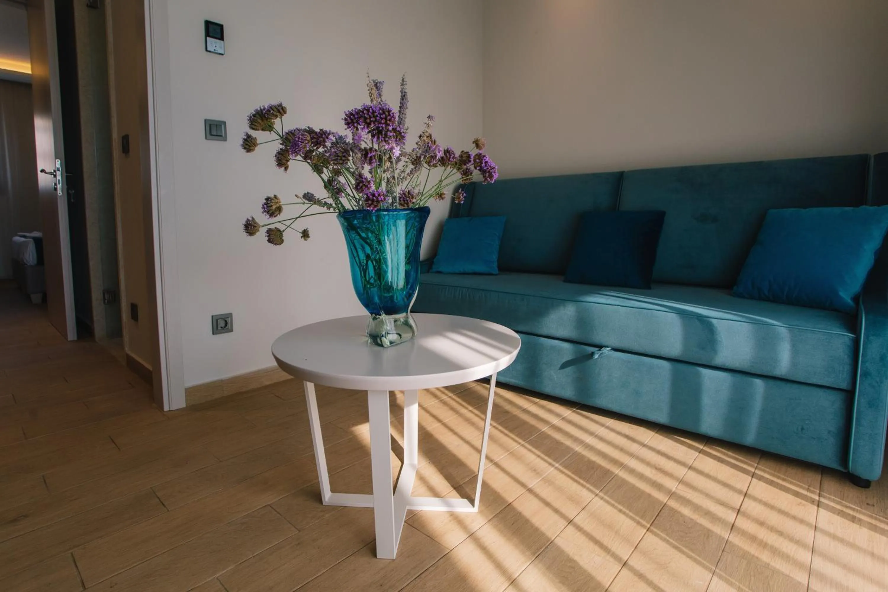 Seating area in Almyros Beach