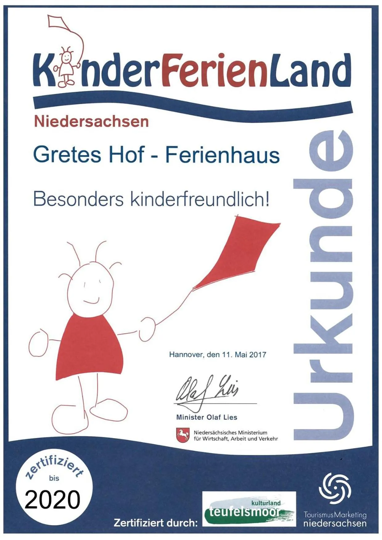 Certificate/Award in Gretes Hof