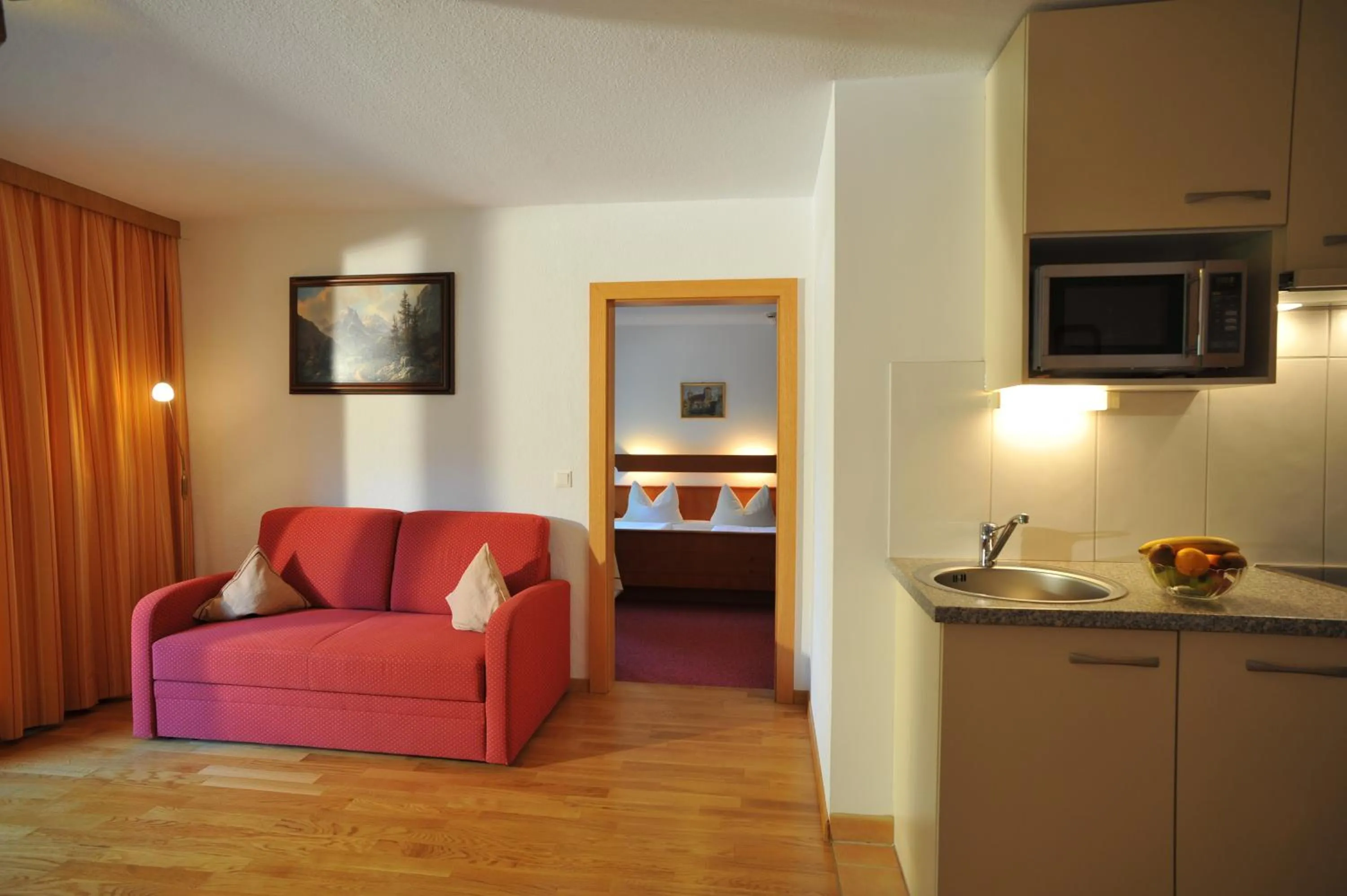 Kitchen or kitchenette in Appartements Strobl