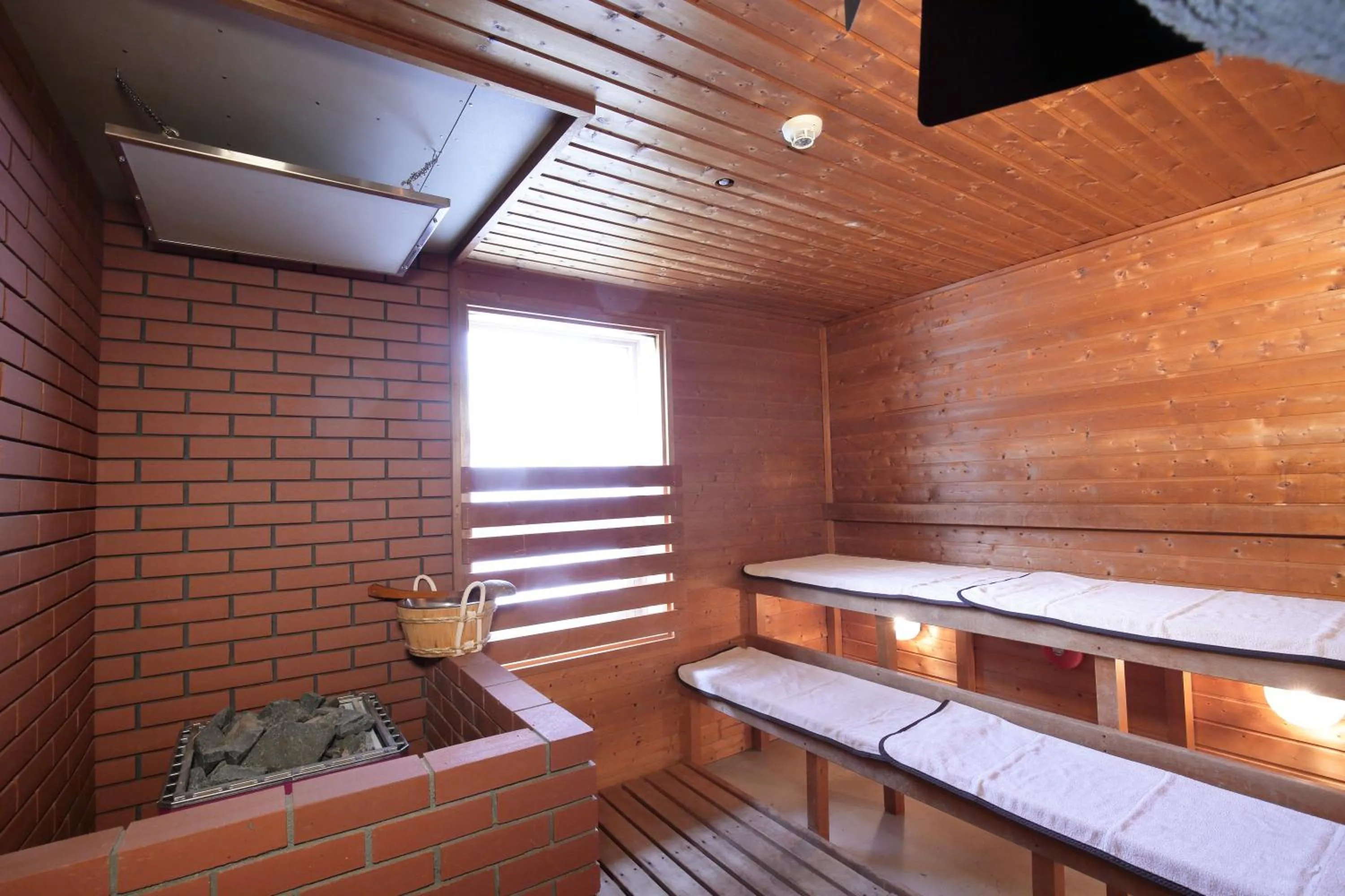 Sauna in Log Hotel The Maple Lodge