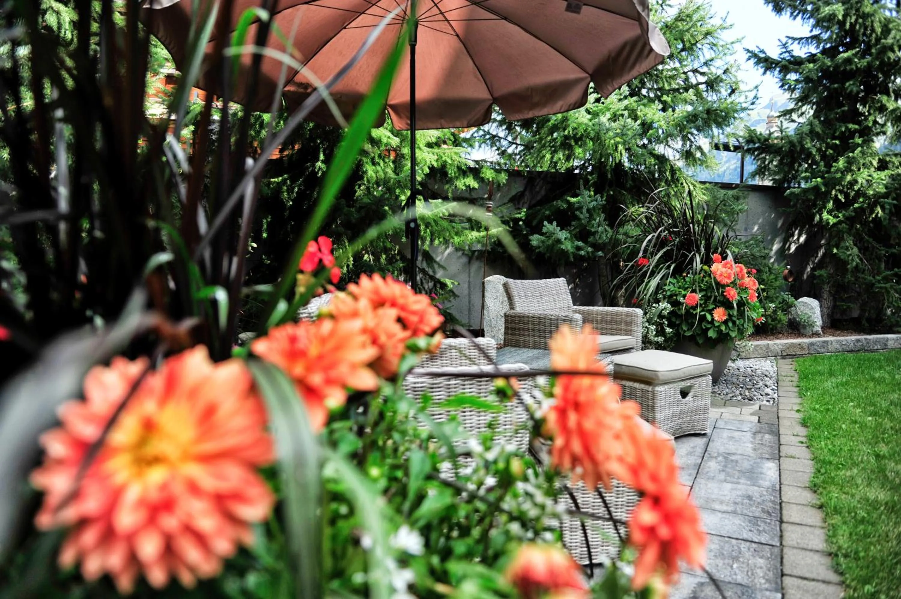 Garden view in Chalet Anna Maria