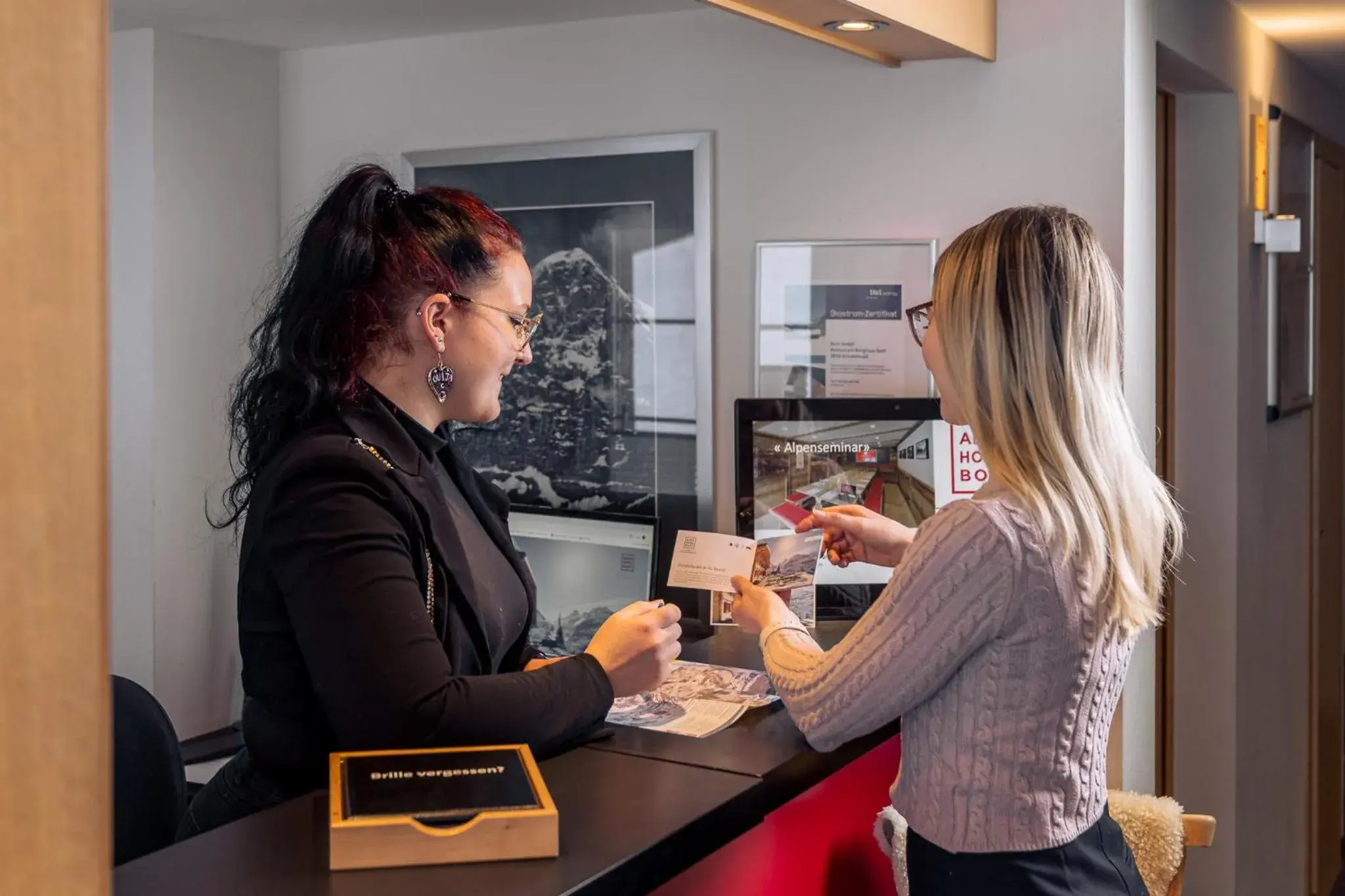 Lobby or reception in Alpinhotel Bort Lobby or reception in Alpinhotel Bort