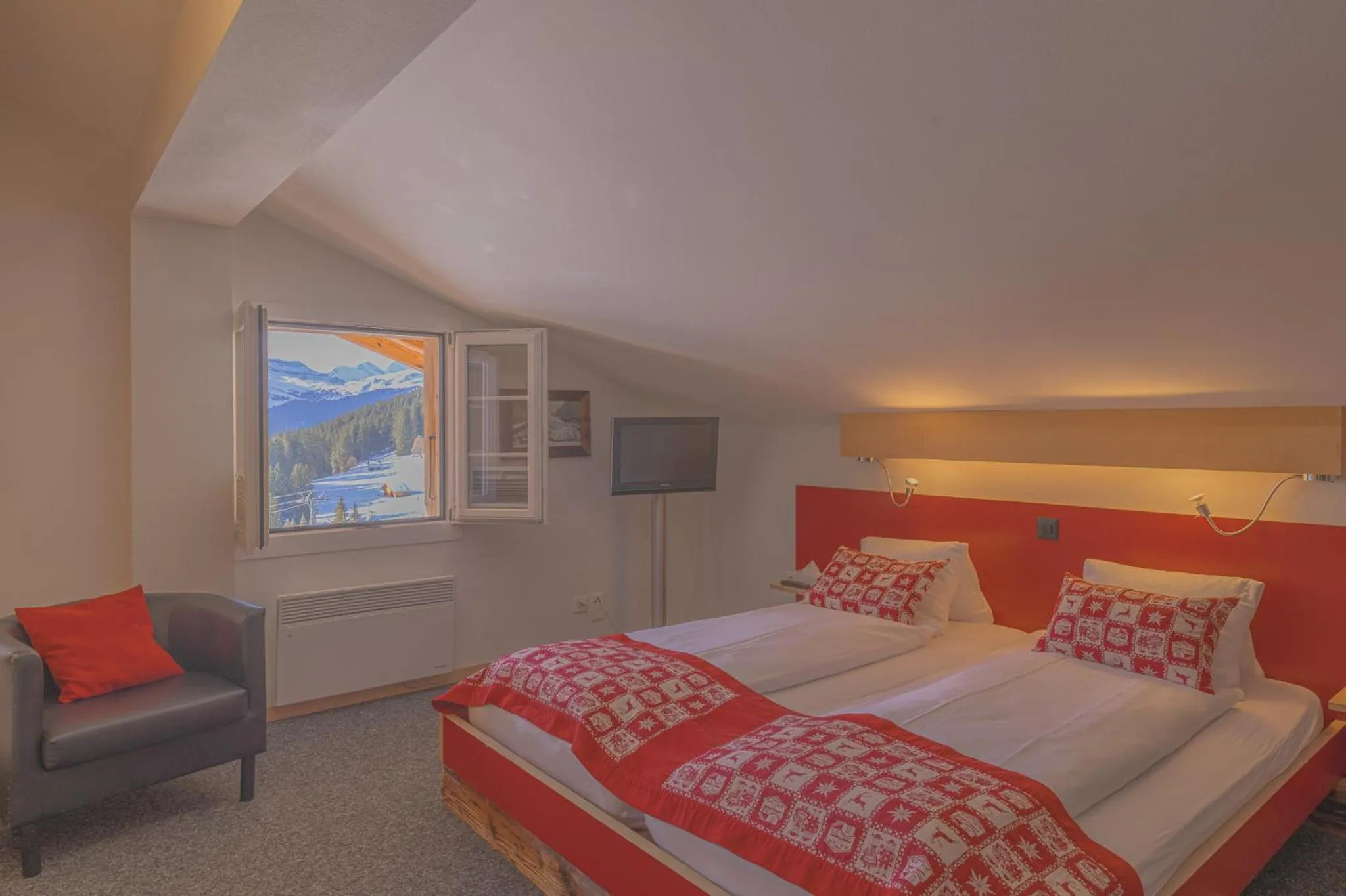 Bed in Alpinhotel Bort