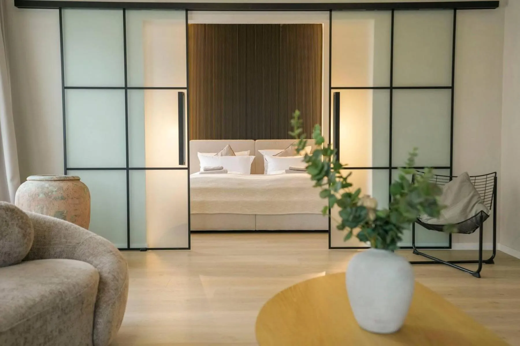 Bed in Hotel Weinhaus Kreuter