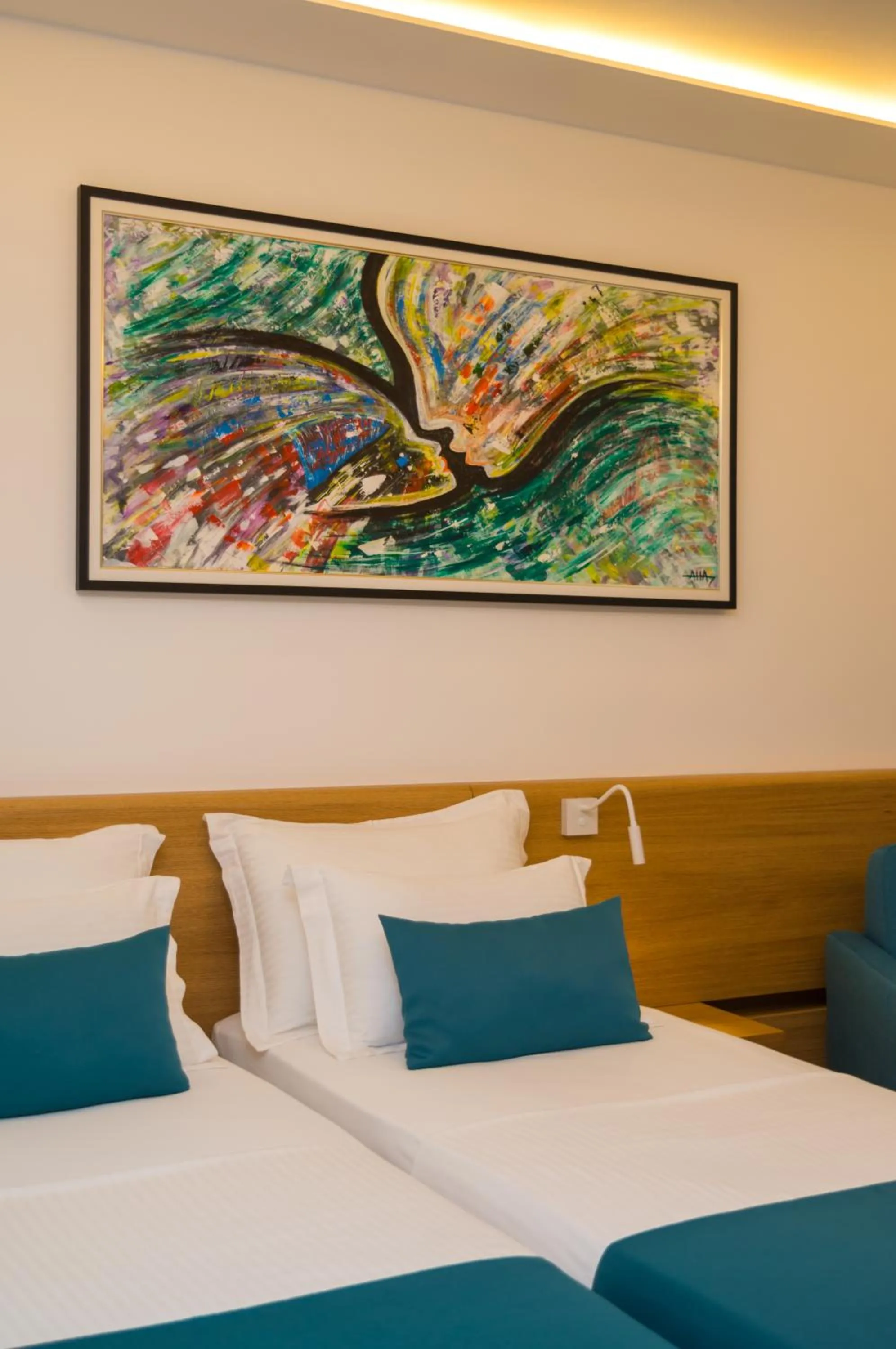 Bed in Hotel Admiral