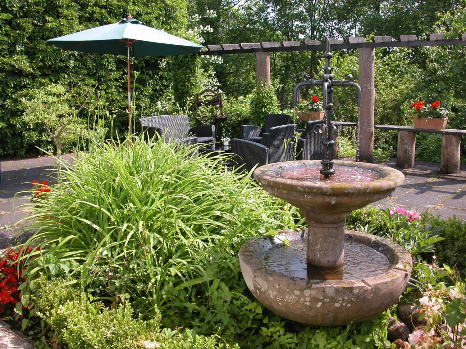 Patio in Burghaus & Villa Kronenburg