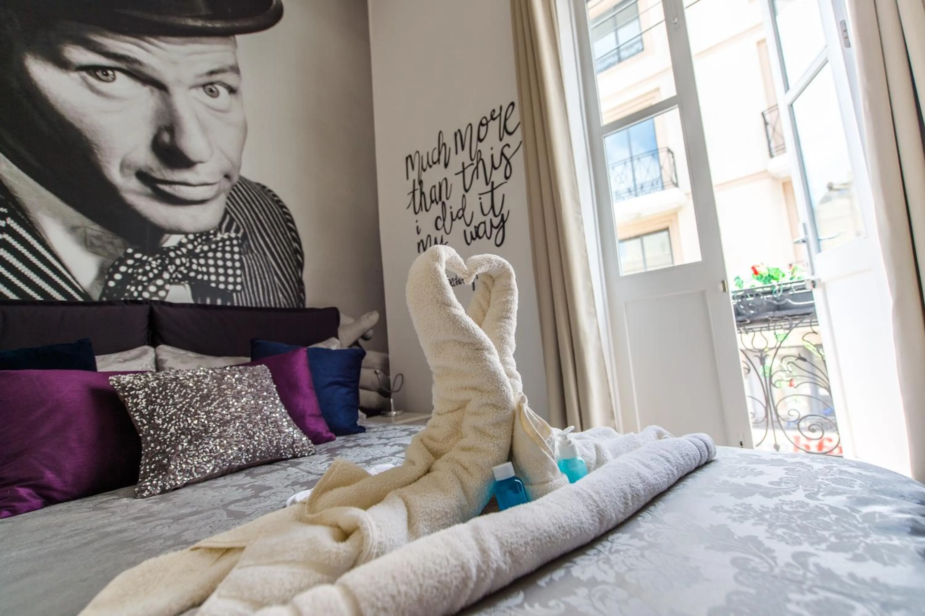 Bed in Backstage Boutique Music Themed Townhouse