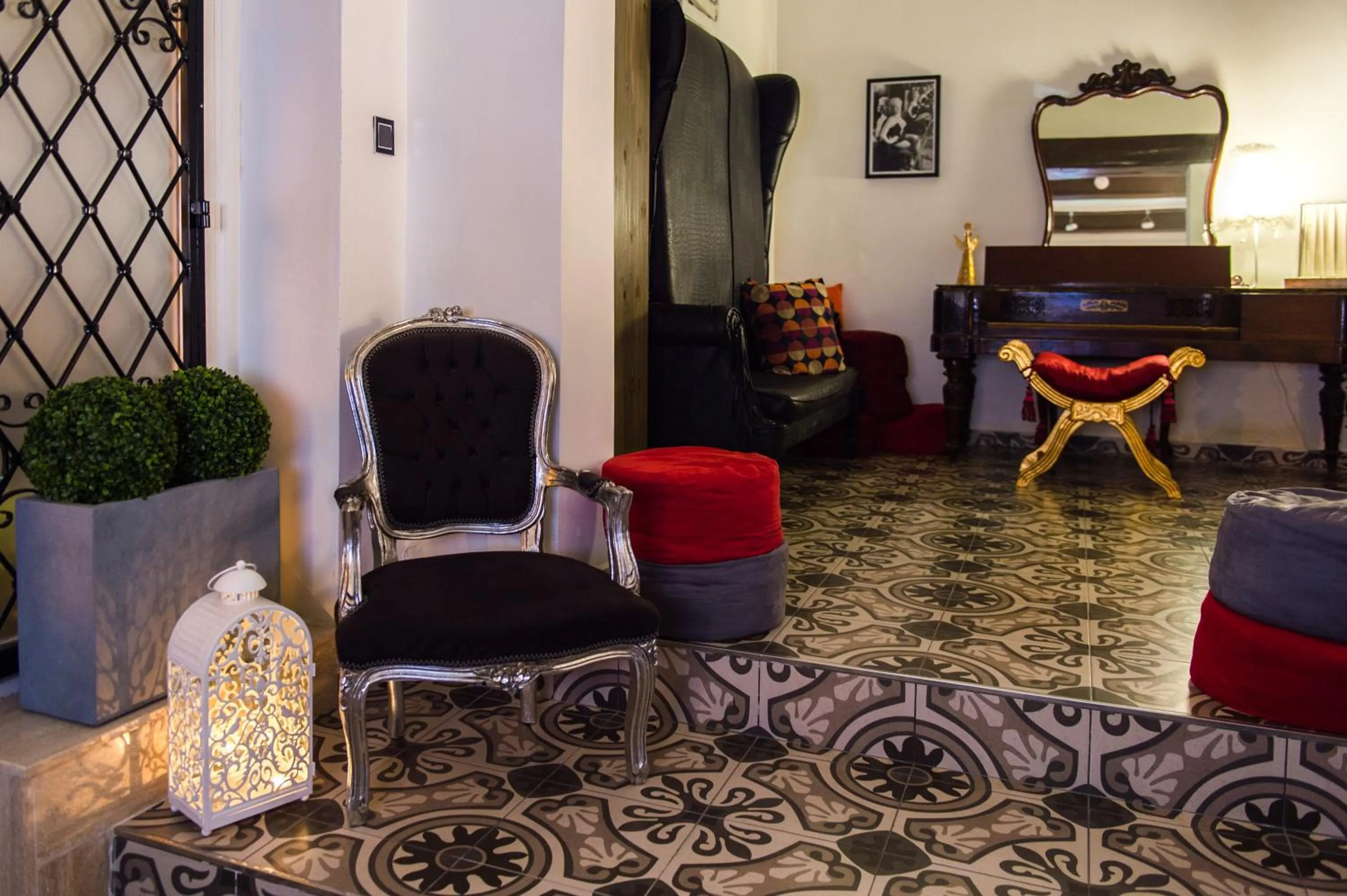 Seating area in Backstage Boutique Music Themed Townhouse