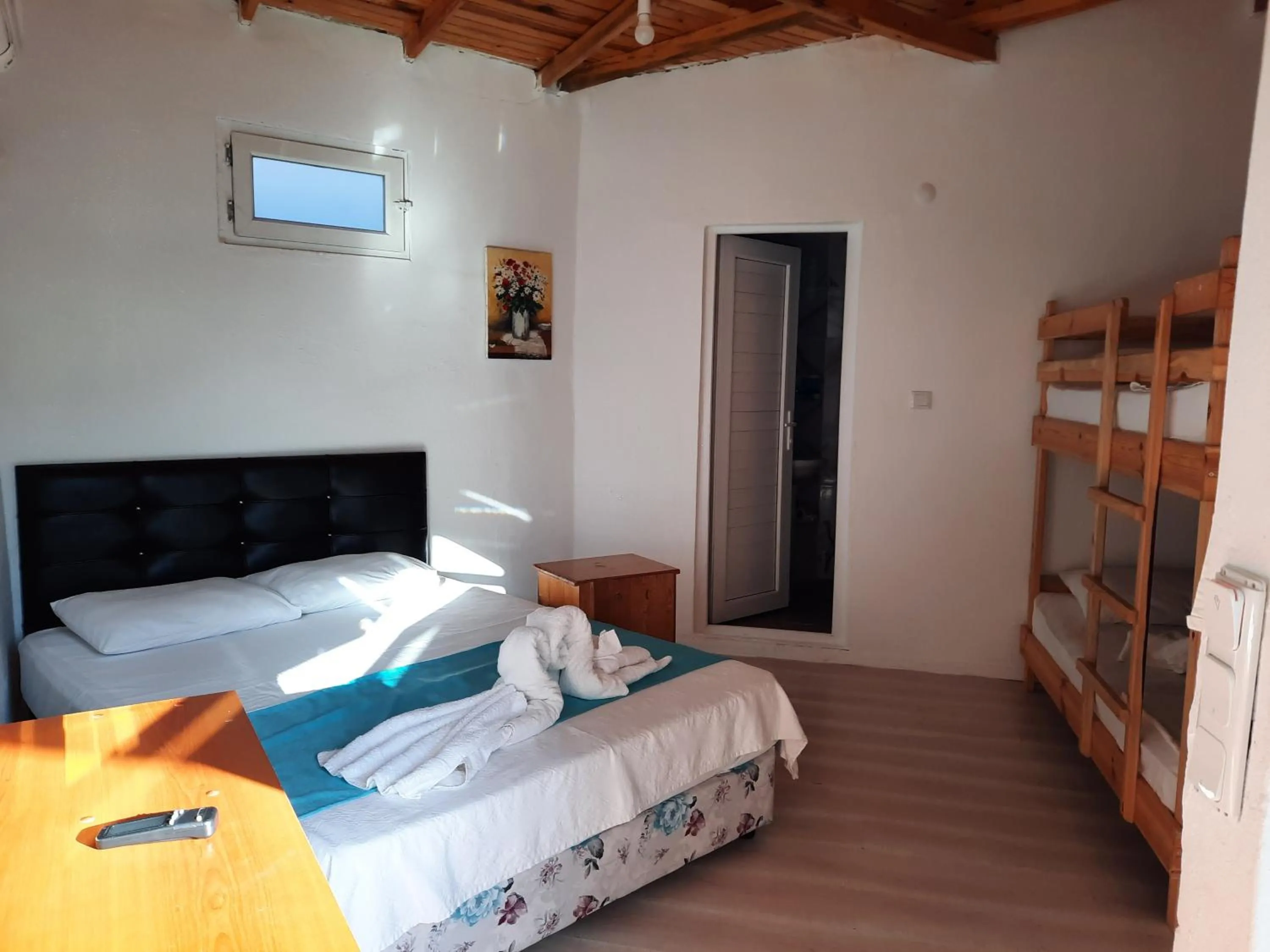 Bed in Adrasan Maviay Hotel