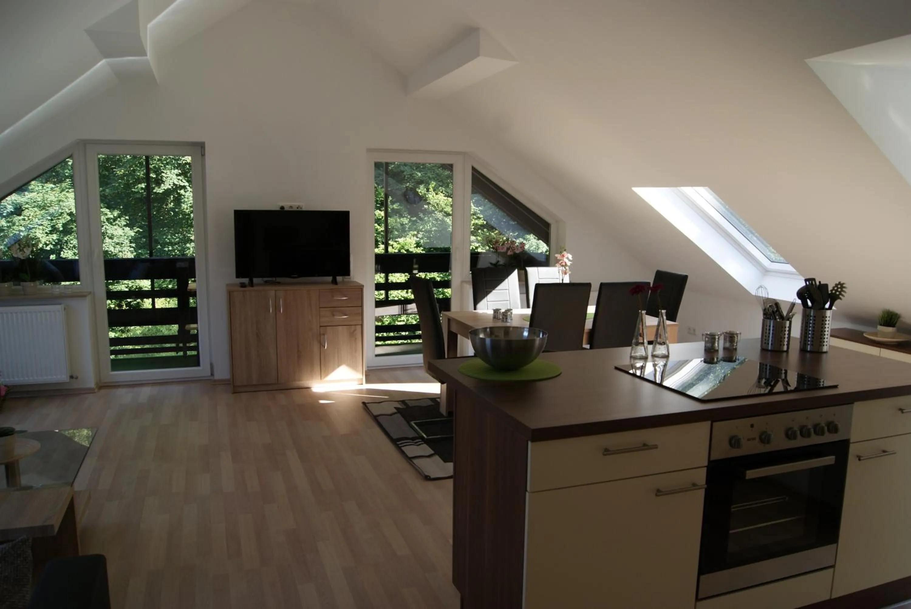 Kitchen or kitchenette in Ferienwohnungen TalBach