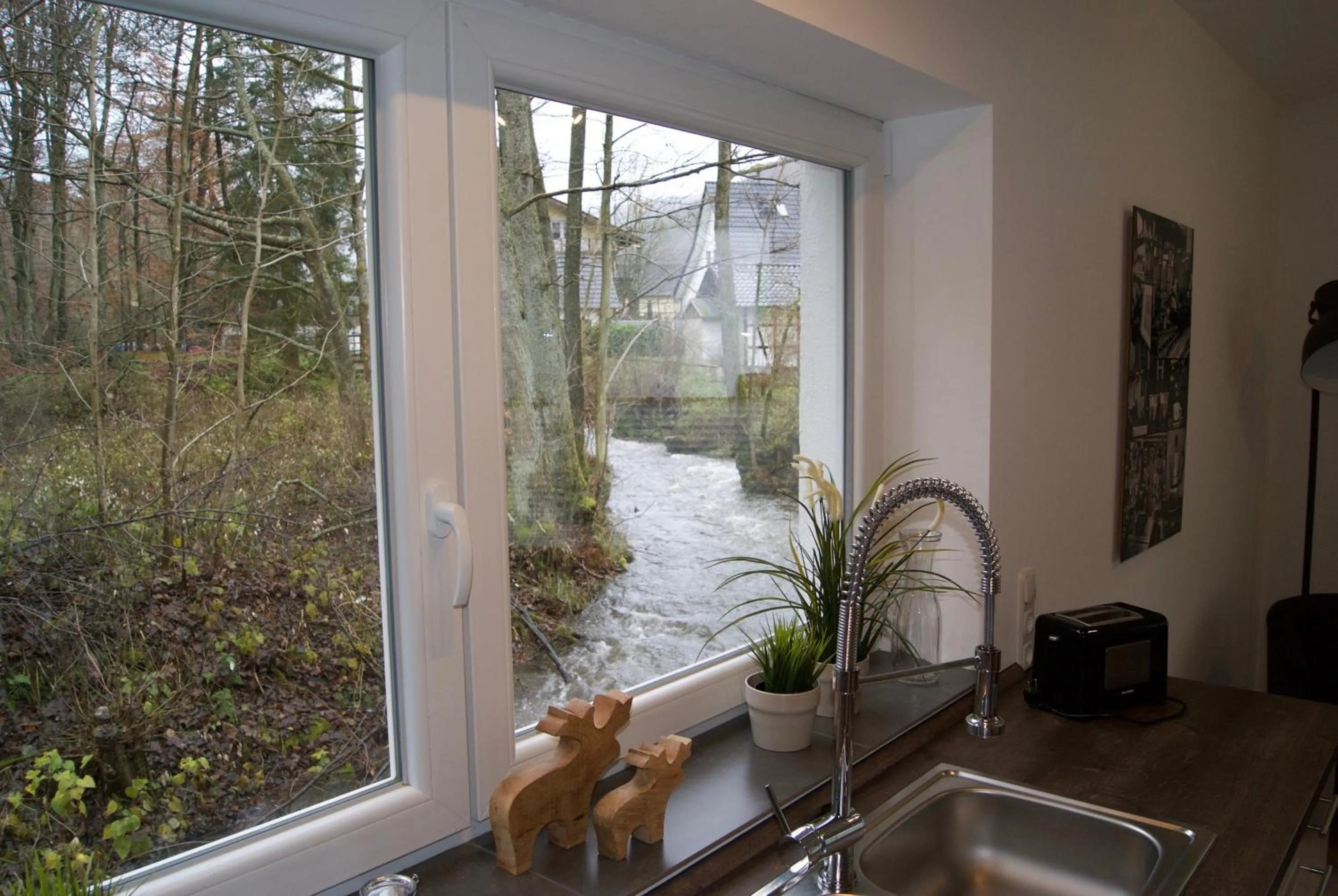 Kitchen or kitchenette in Ferienwohnungen TalBach
