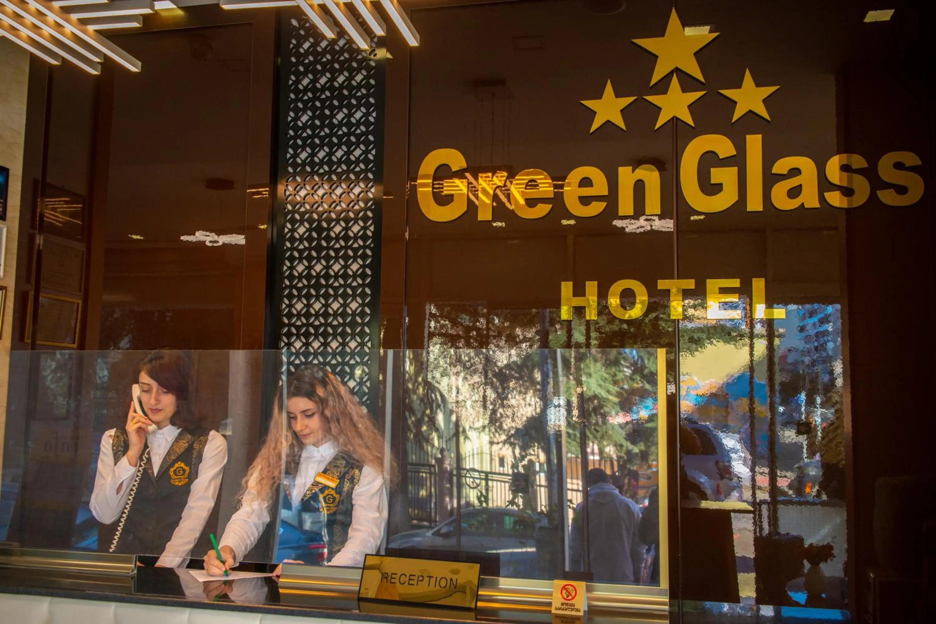 Lobby or reception in Hotel Green Glass