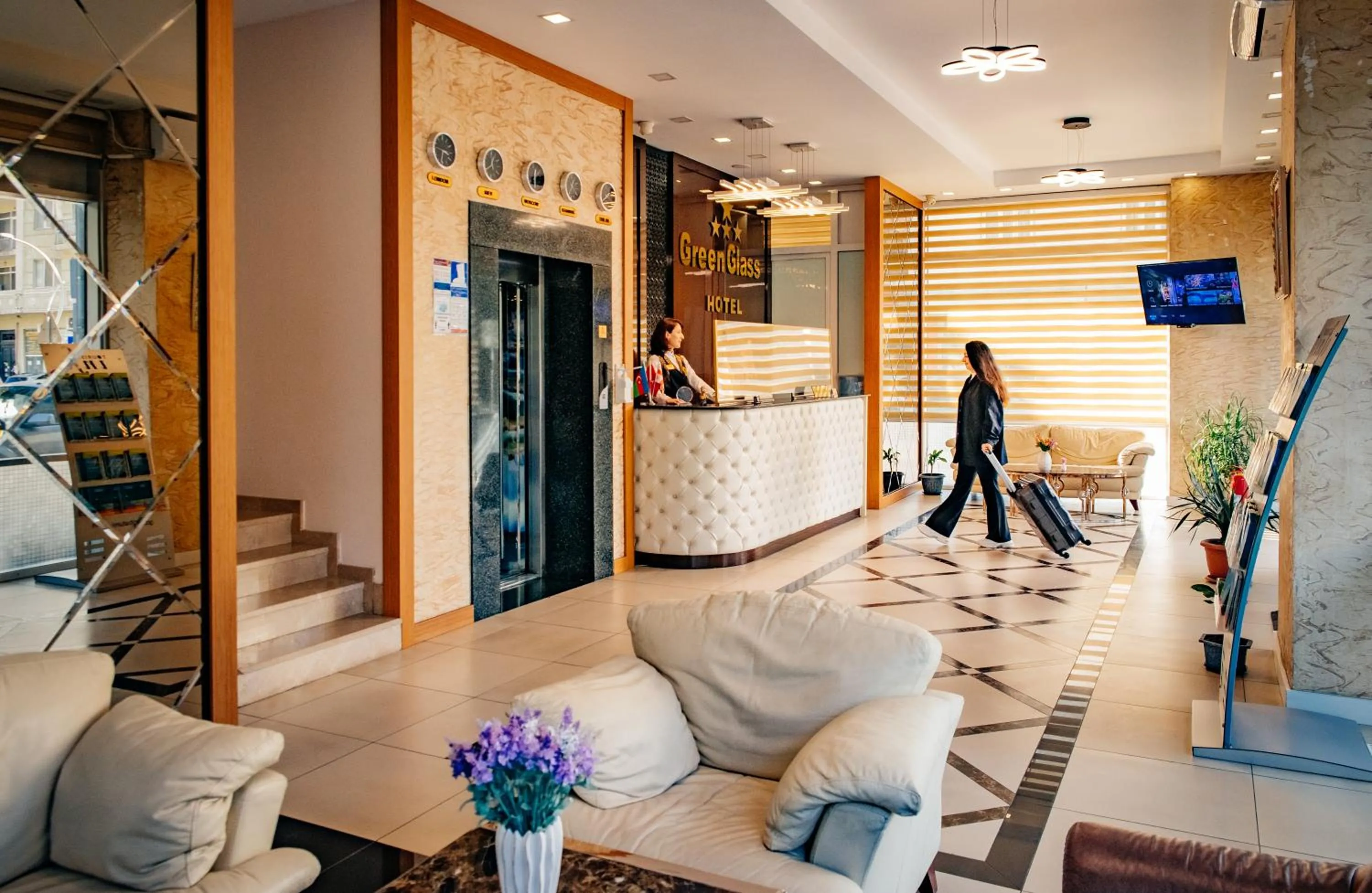 Lobby or reception in Hotel Green Glass