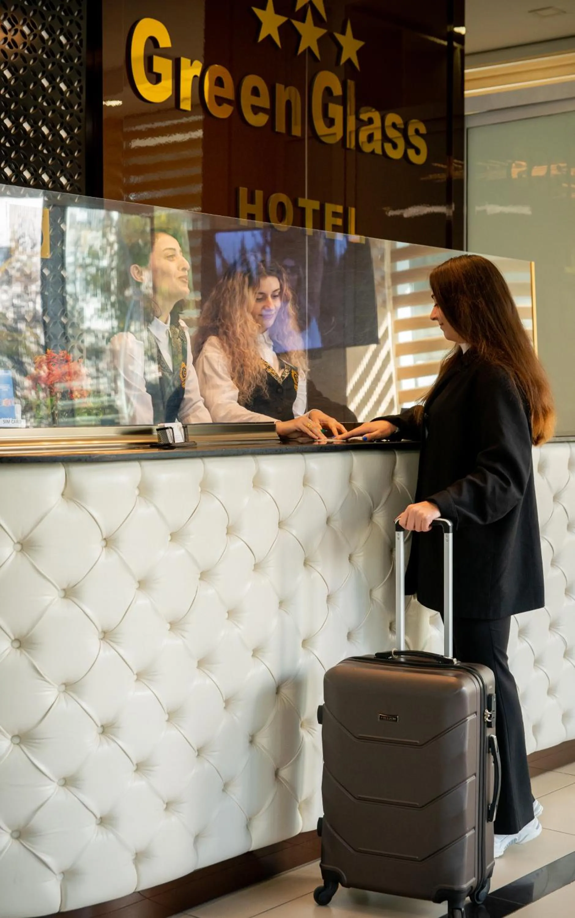 Lobby or reception in Hotel Green Glass