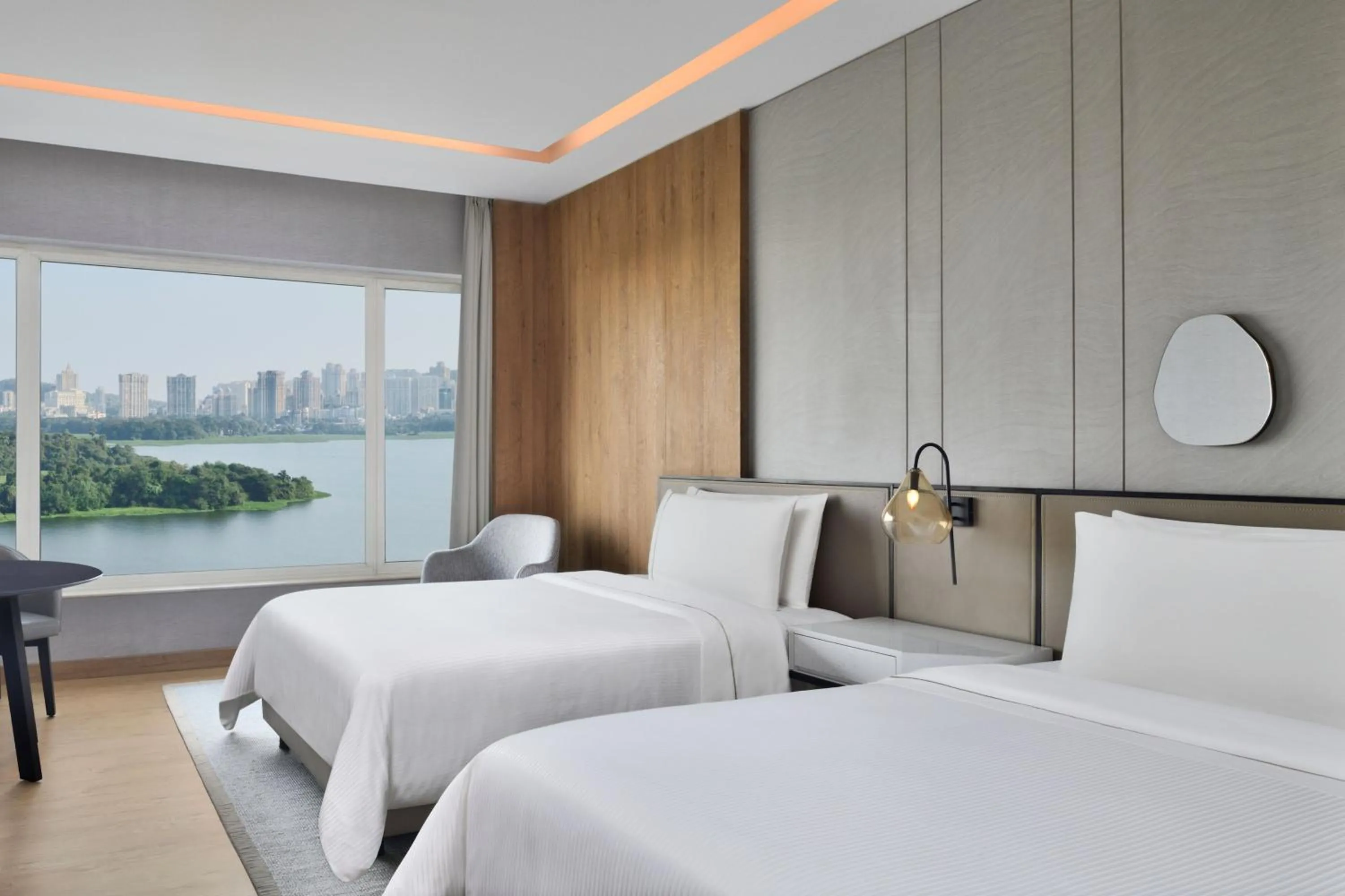 Photo of the whole room, Bed in The Westin Mumbai Powai Lake