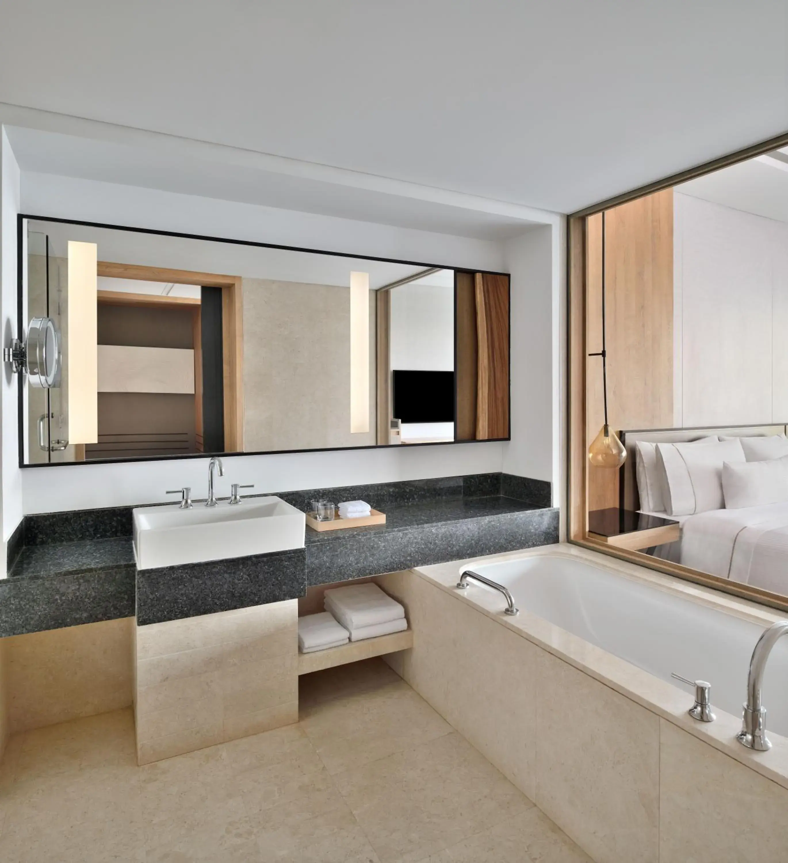 Club Larger Guest Room, 1 King- Lake view in The Westin Mumbai Powai Lake Club Larger Guest Room, 1 King- Lake view in The Westin Mumbai Powai Lake