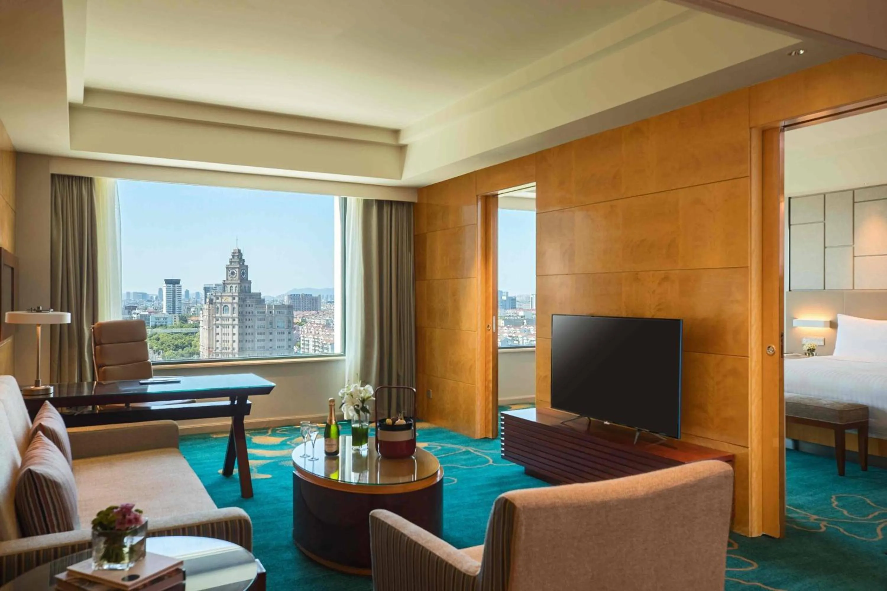 Bedroom in Renaissance Suzhou Hotel