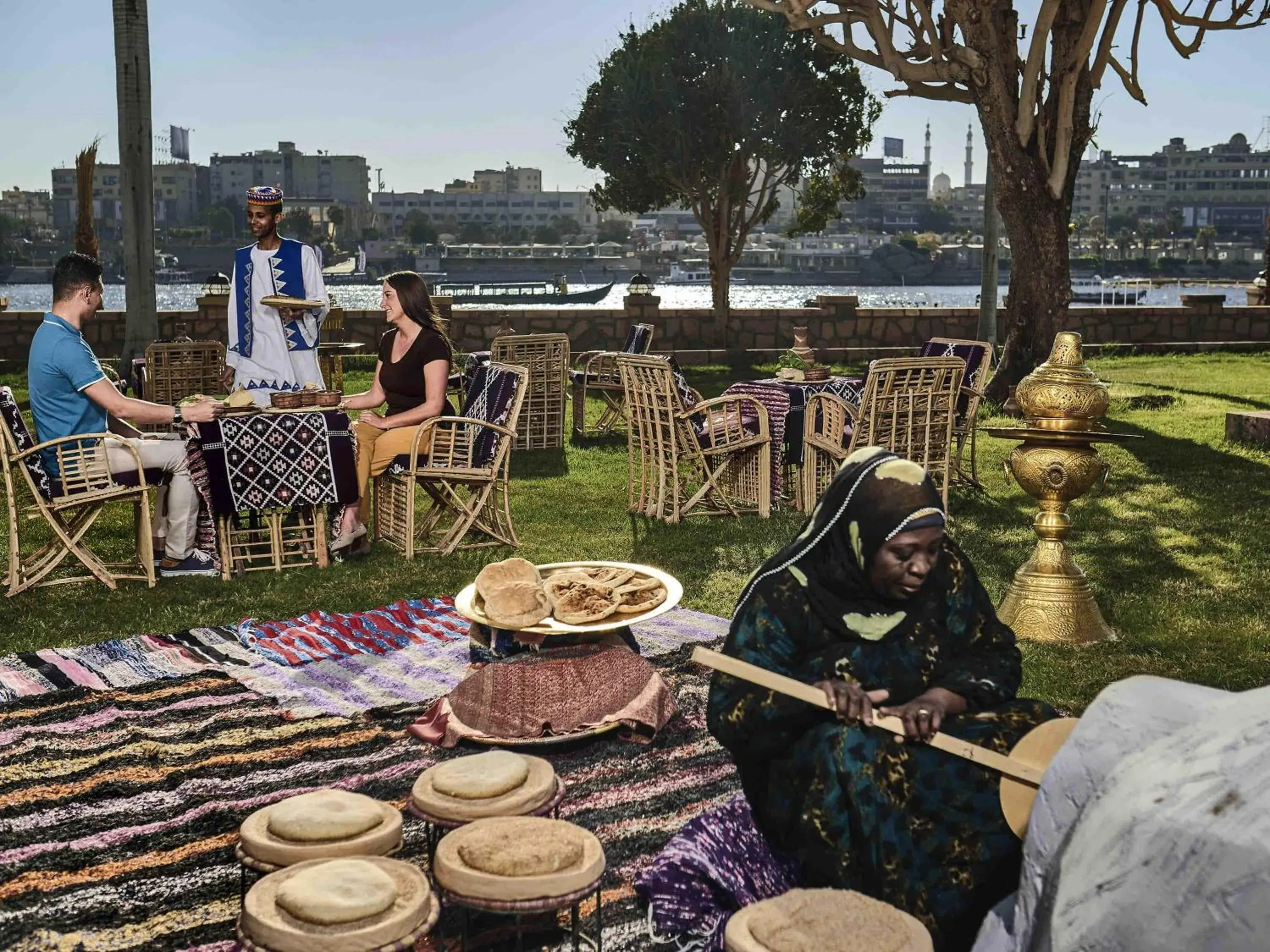 Breakfast in Mövenpick Resort Aswan Breakfast in Mövenpick Resort Aswan