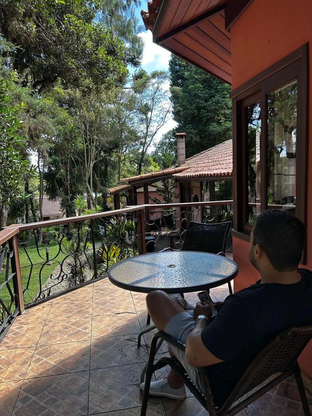 Balcony/Terrace in Chalés ANECUEM