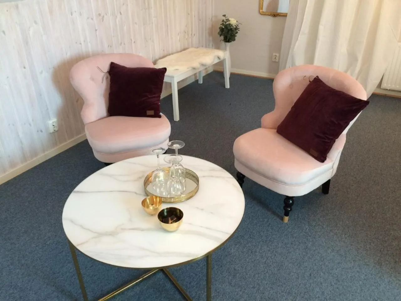 Seating area in Hotell Turistgården i Simrishamn