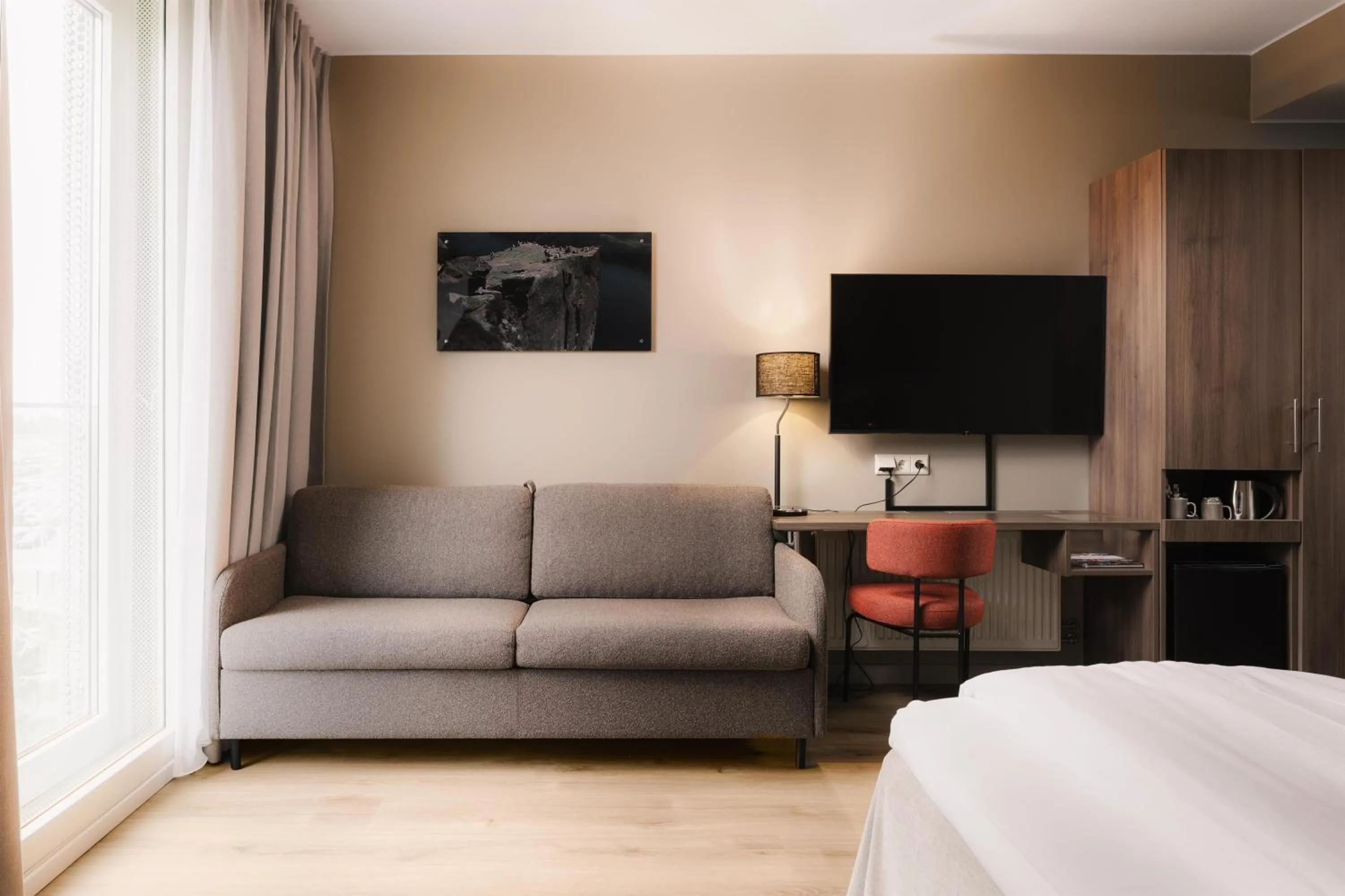 Bedroom, Bed in Scandic Stavanger Airport