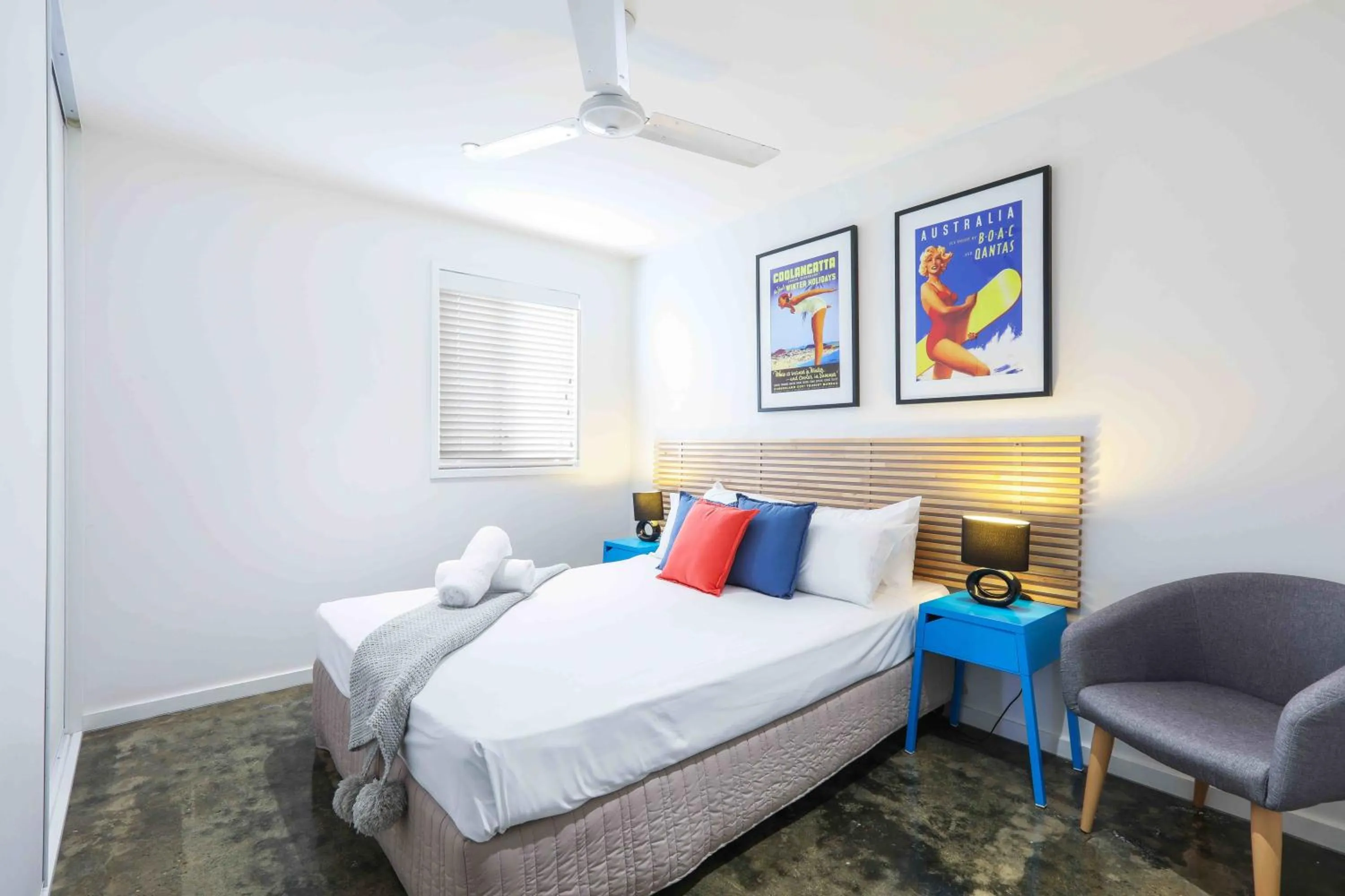 Bedroom, Bed in Sandbox Apartments