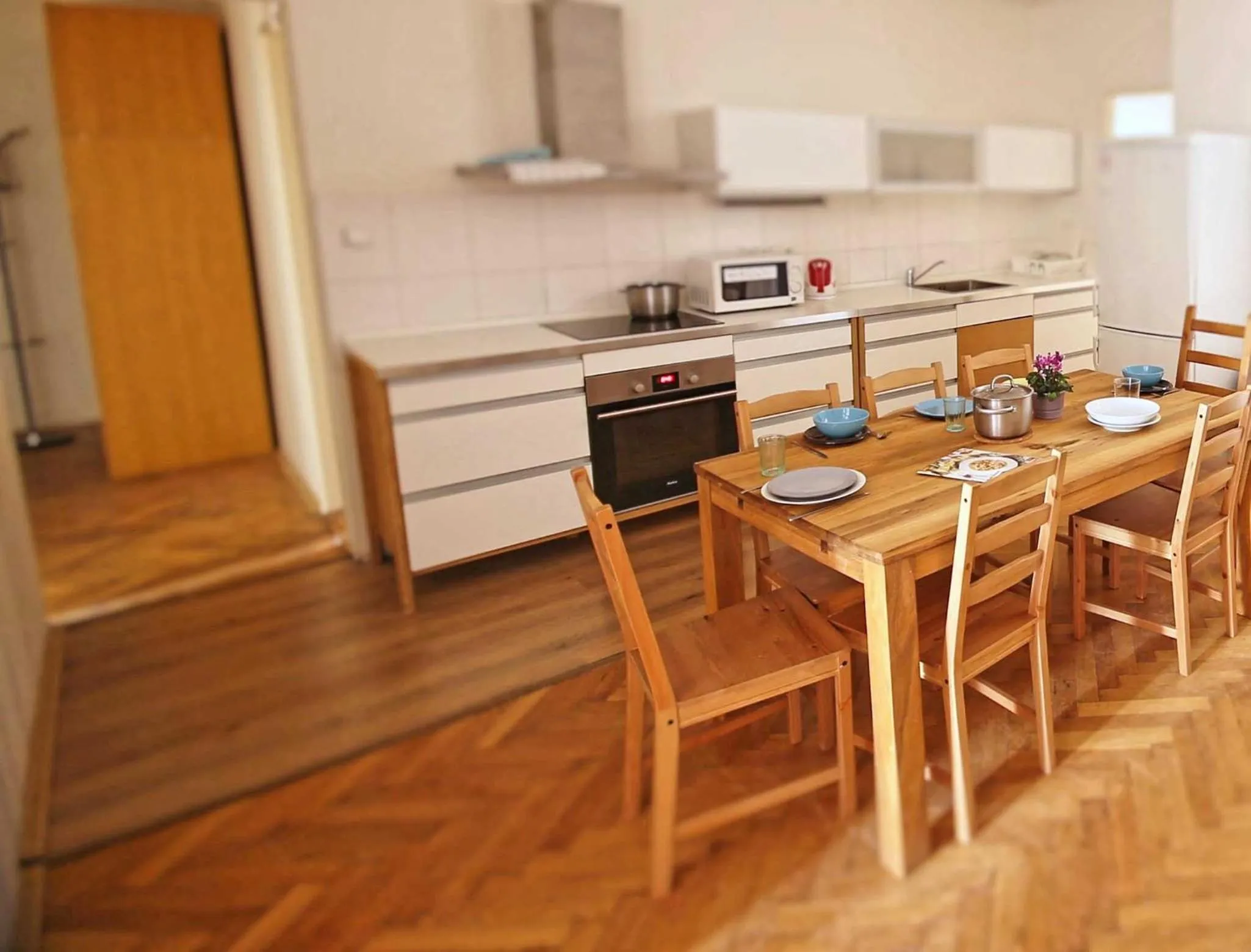 Kitchen or kitchenette in Apartments Stepanska 36