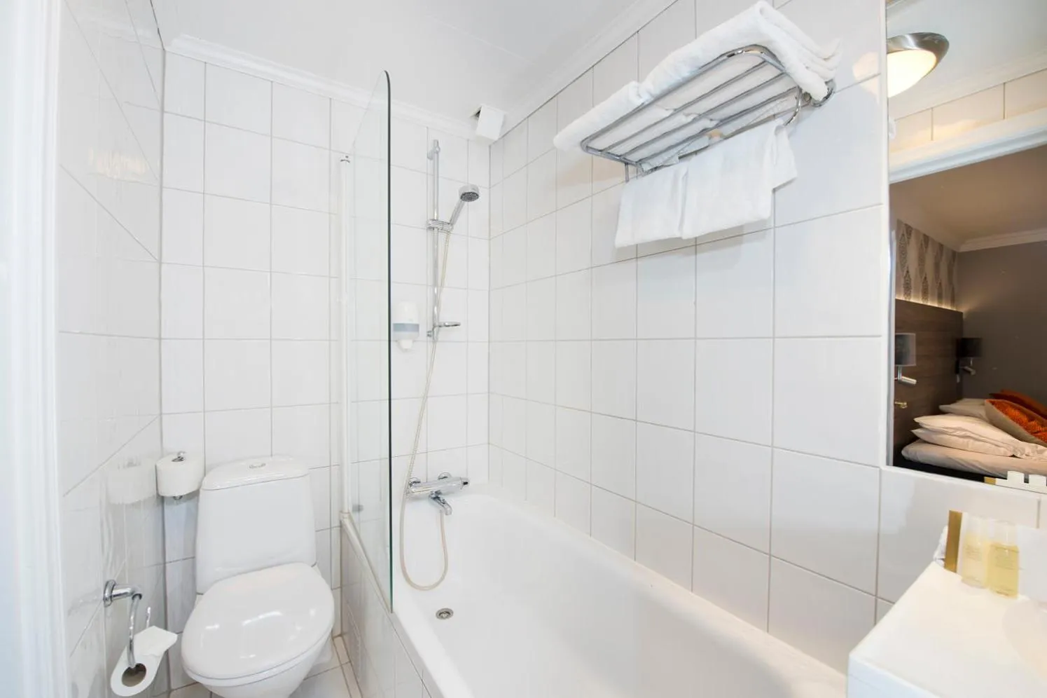 Toilet in Dr. Holms Hotel