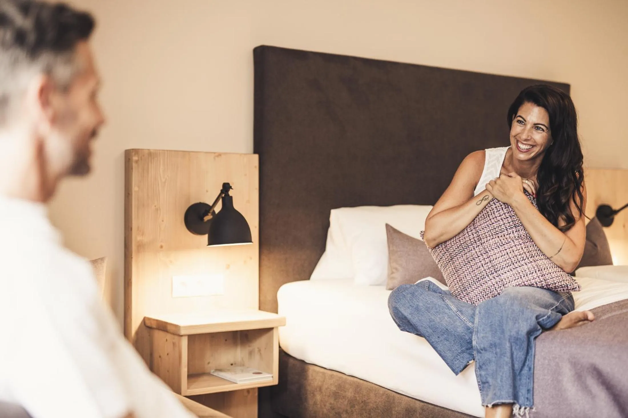 Bed in Hotel Johanna mitten im Ötztal