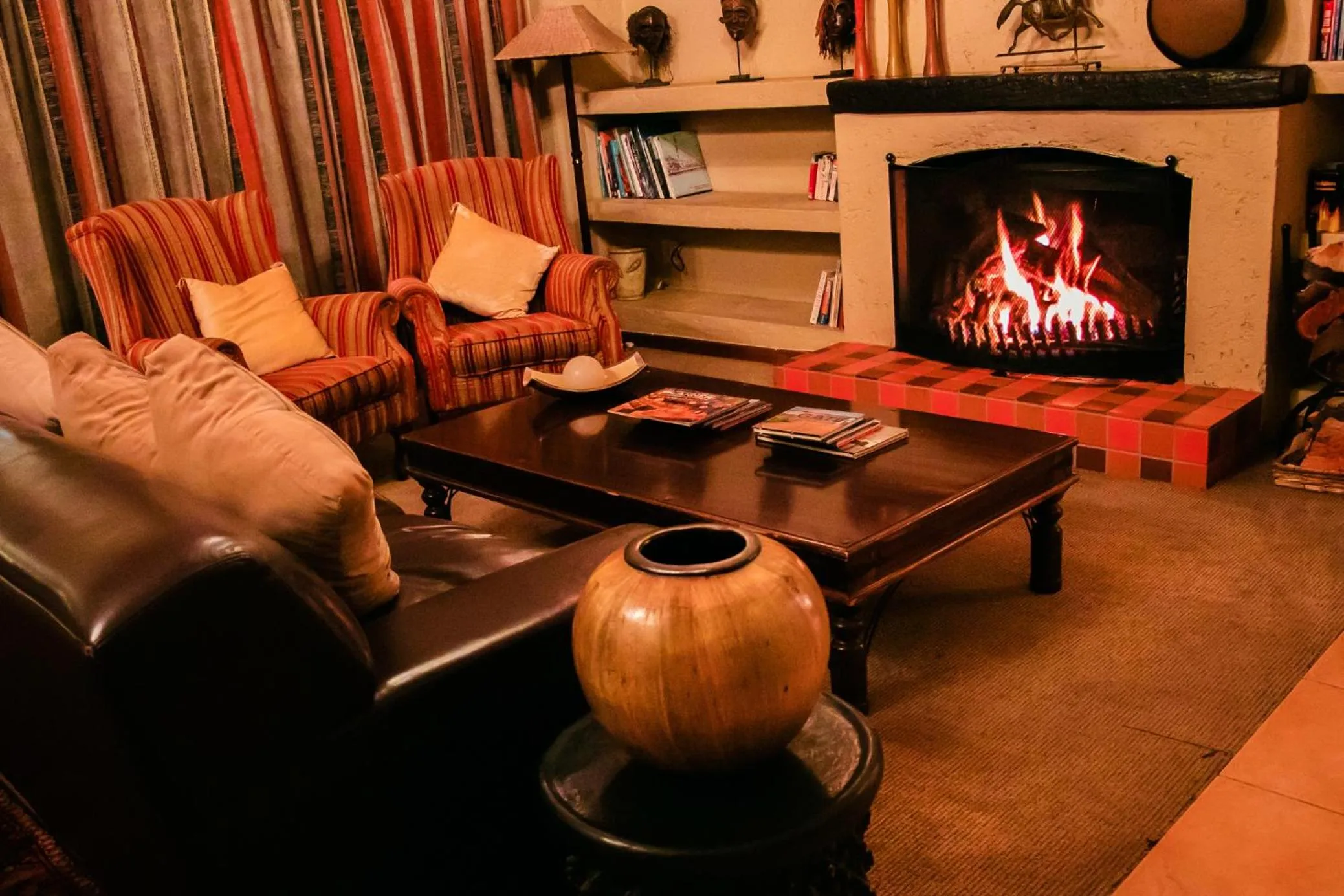 Seating area in Lourie Lodge